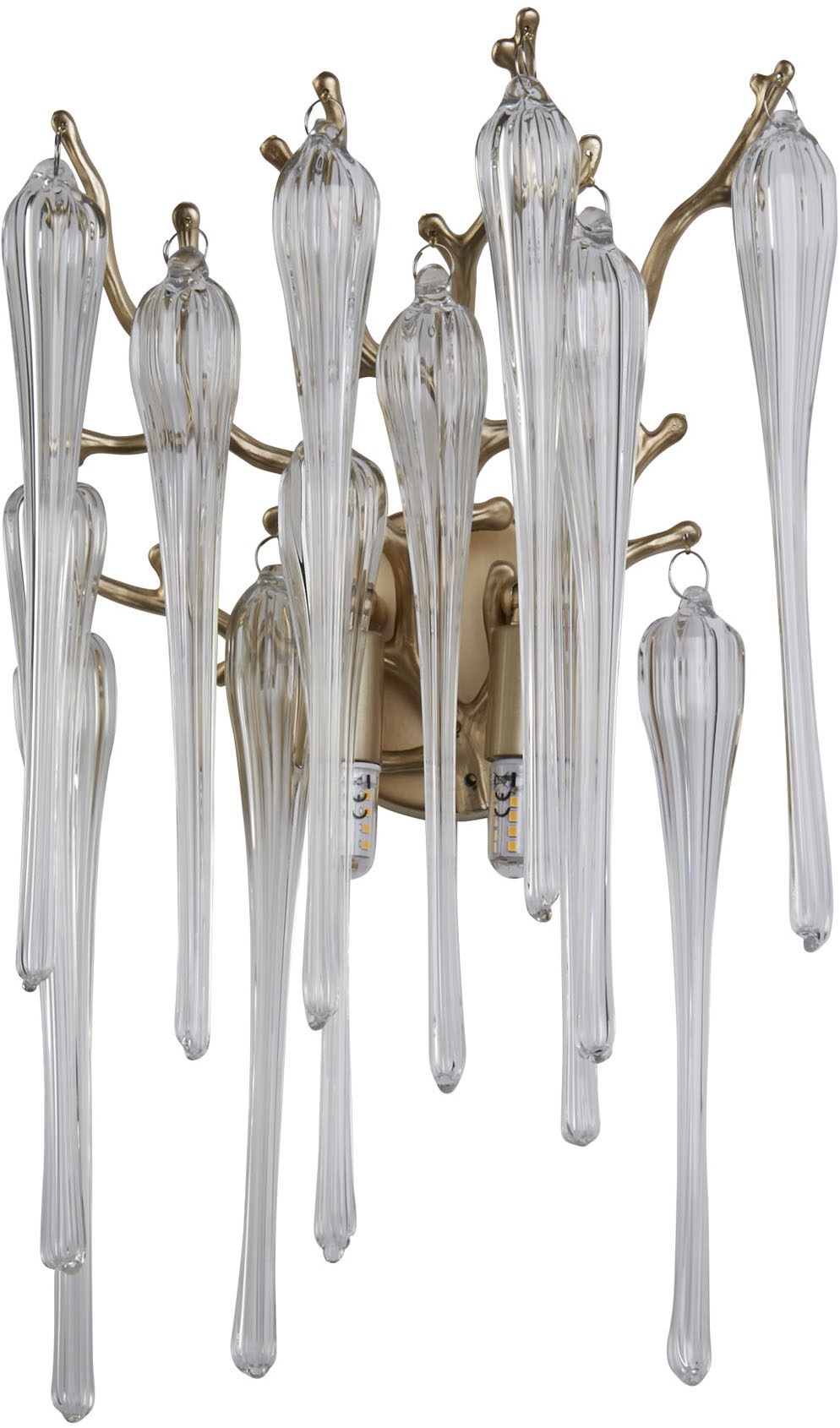Searchlight Wandleuchte »Heritage 2Lt Wandleuchte, goldenes Metall und klare Glas-Tropfen« G9 1 Stk.