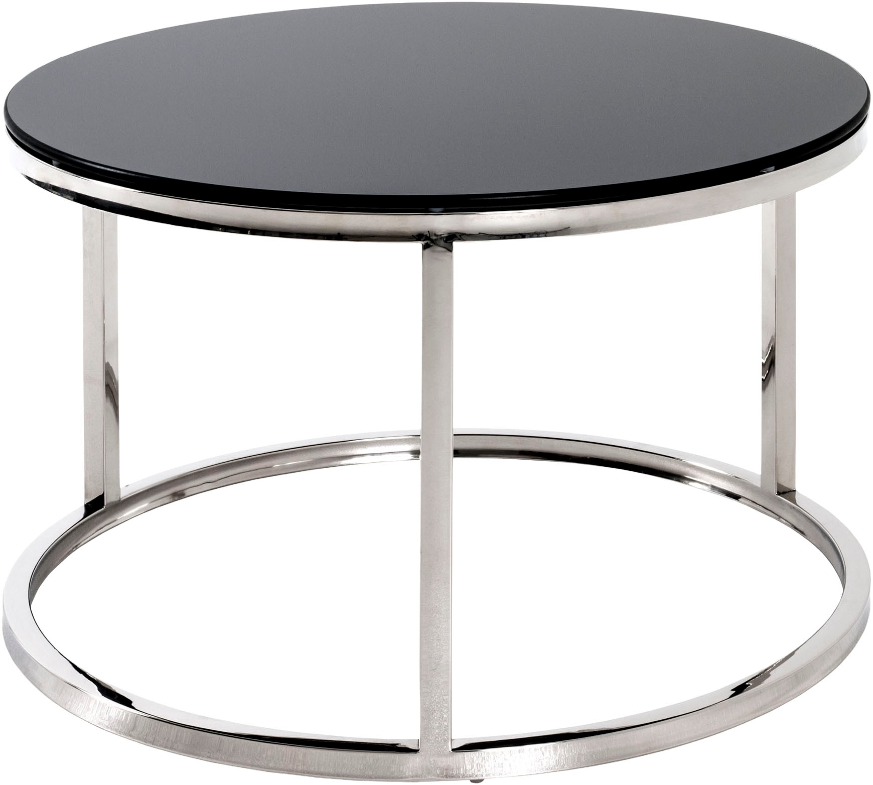 HAKU Beistelltisch »Sofatisch, Wohnzimmertisch« 1 Stk. tlg. rund - aus Metall Silber - Ø/H 60/36 cm