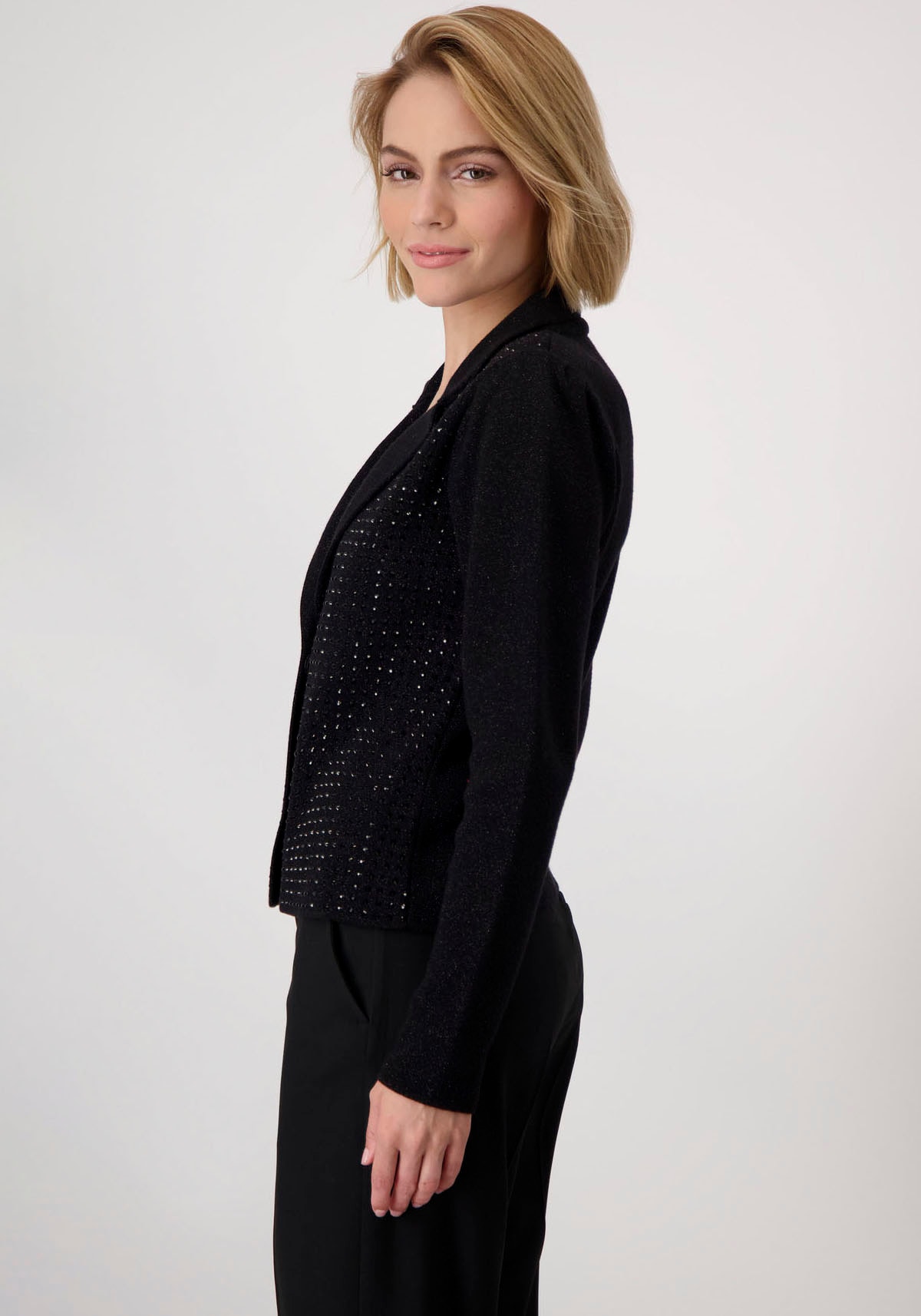 Monari Strickjacke, mit Glitzernieten