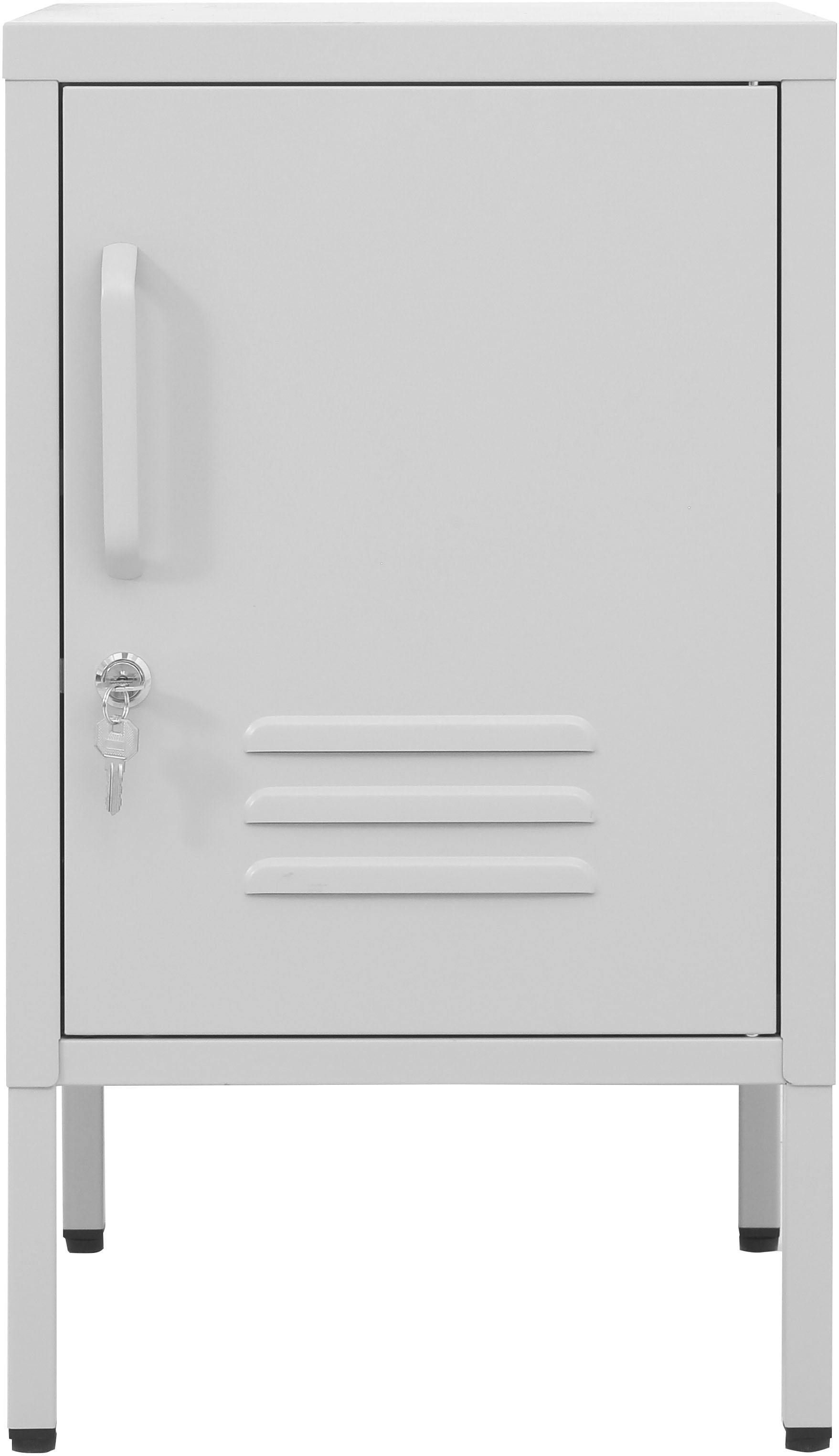 OTTO home Nachtkommode »Nachttisch Nachtkonsole Beistelltisch Metallschrank Siena« in 4 Farben aus Metall Stahlschrank Bestseller,  in der Höhe verstellbar, abschließbar