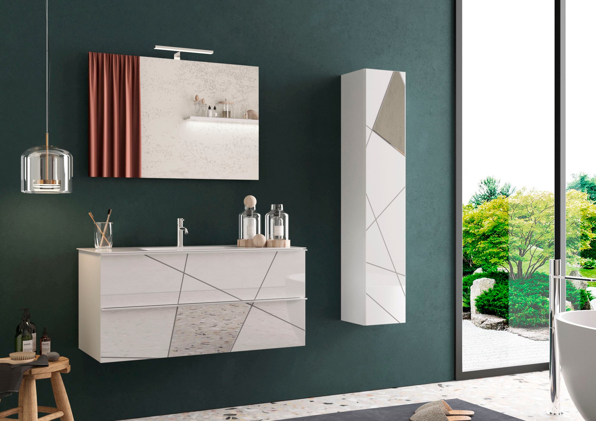 welltime Badspiegel »Neutral«, Spiegel mit Beleuchtung LED, Breite 80, Höhe 75 cm