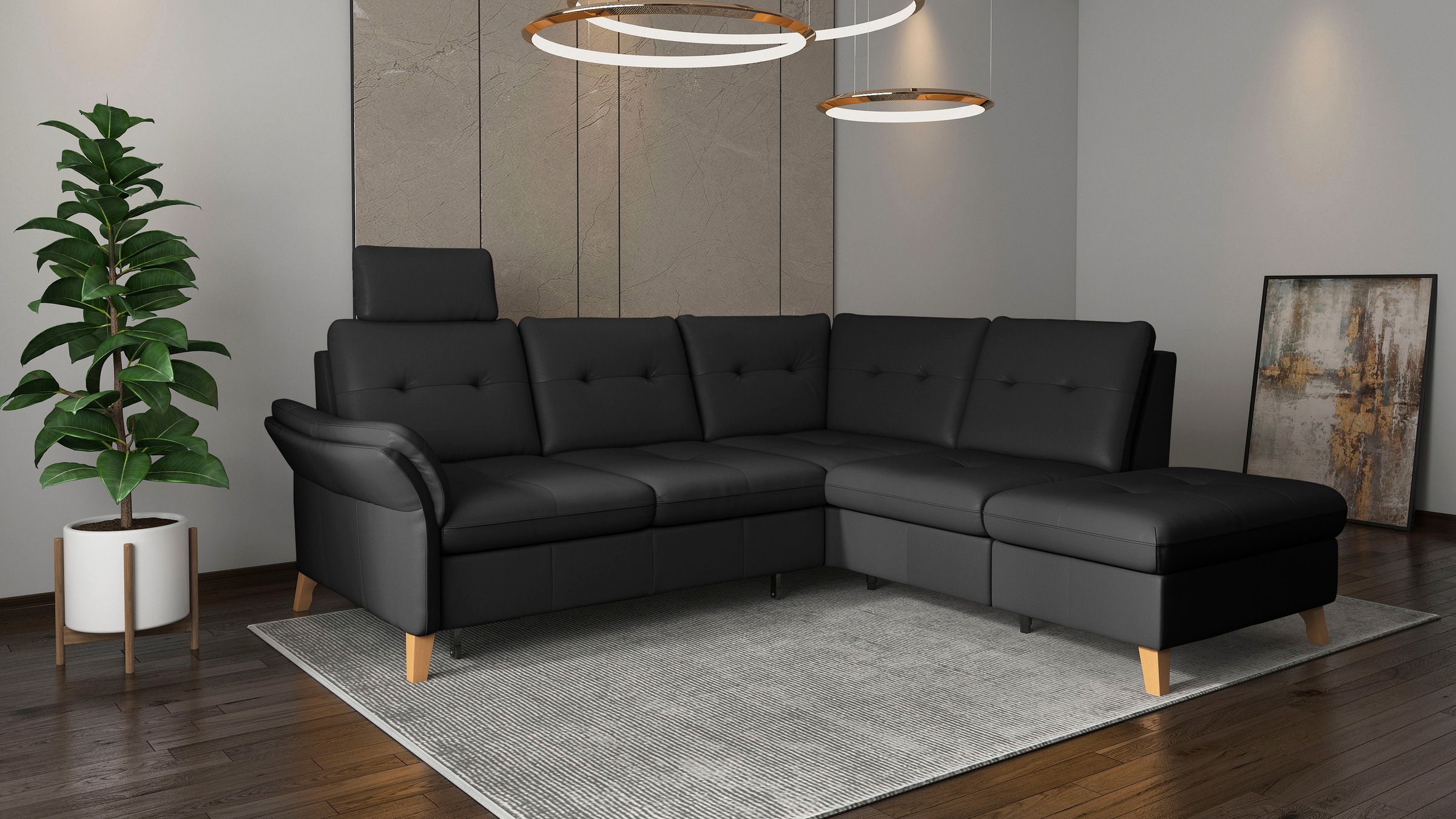 sit&more Ecksofa »Göteborg«, inkl. Sitztiefenverstellung, wahlweise mit Bet günstig online kaufen