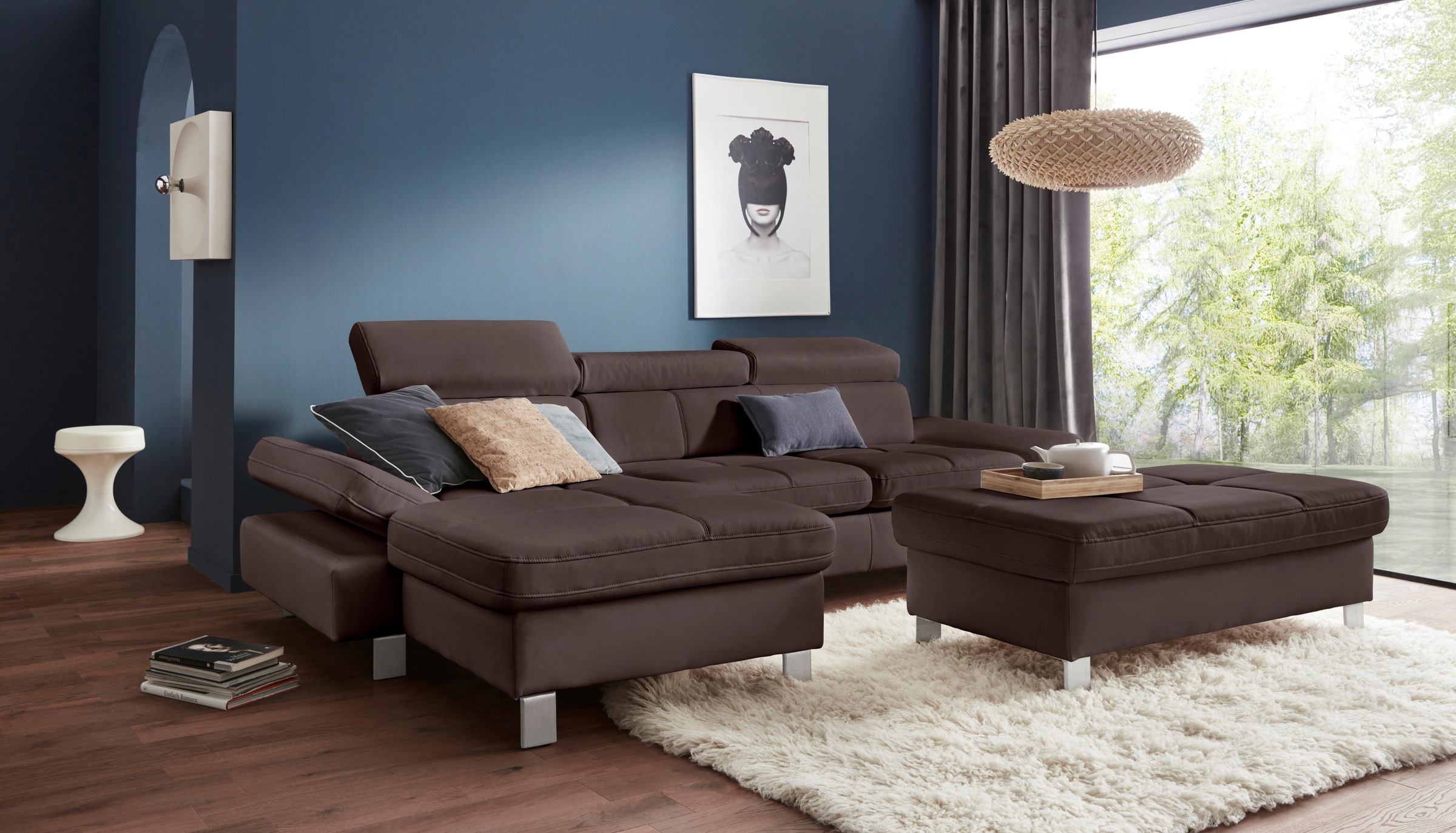 exxpo - sofa fashion Hocker »Fiji Bankhocker mit Staufach unter der Sitzfläche«, elegant modern mit toller Detailverarbeitung