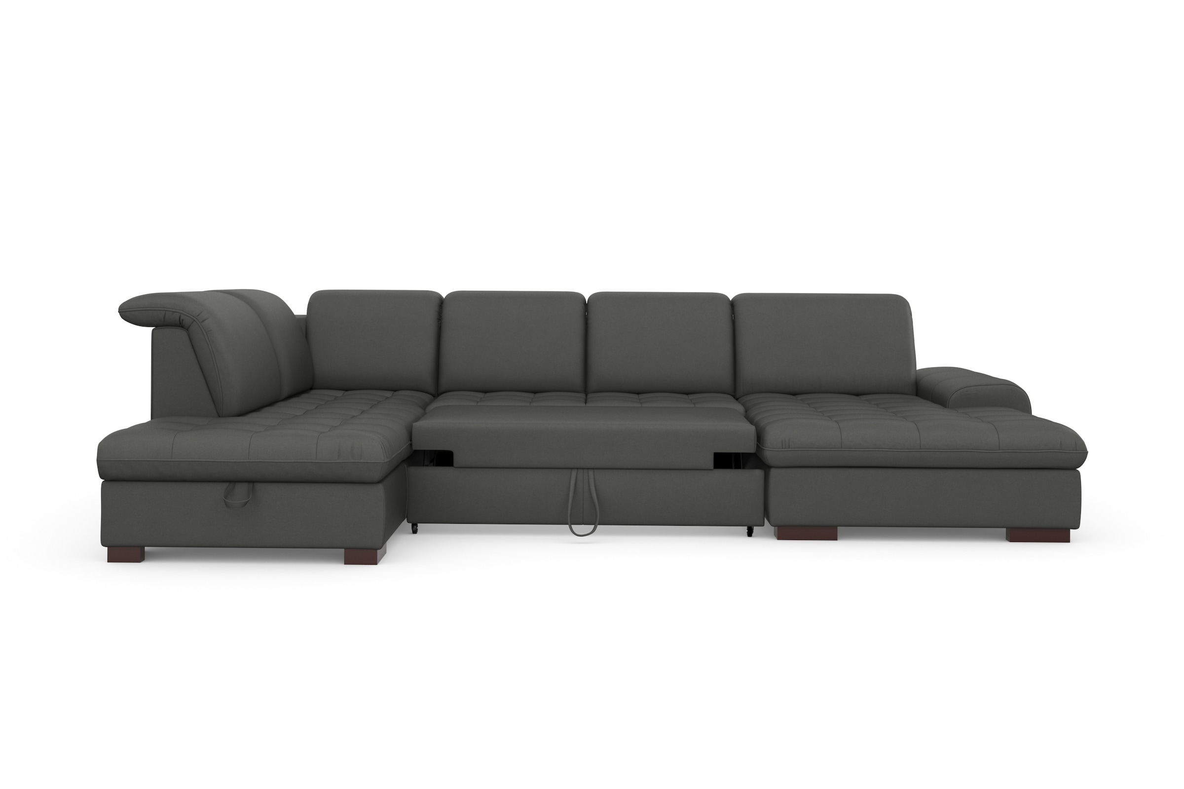 sit&more Wohnlandschaft »Luxor U-Form«, wahlweise mit Bettfunktion, Bettkasten und Kopfteilverstellung