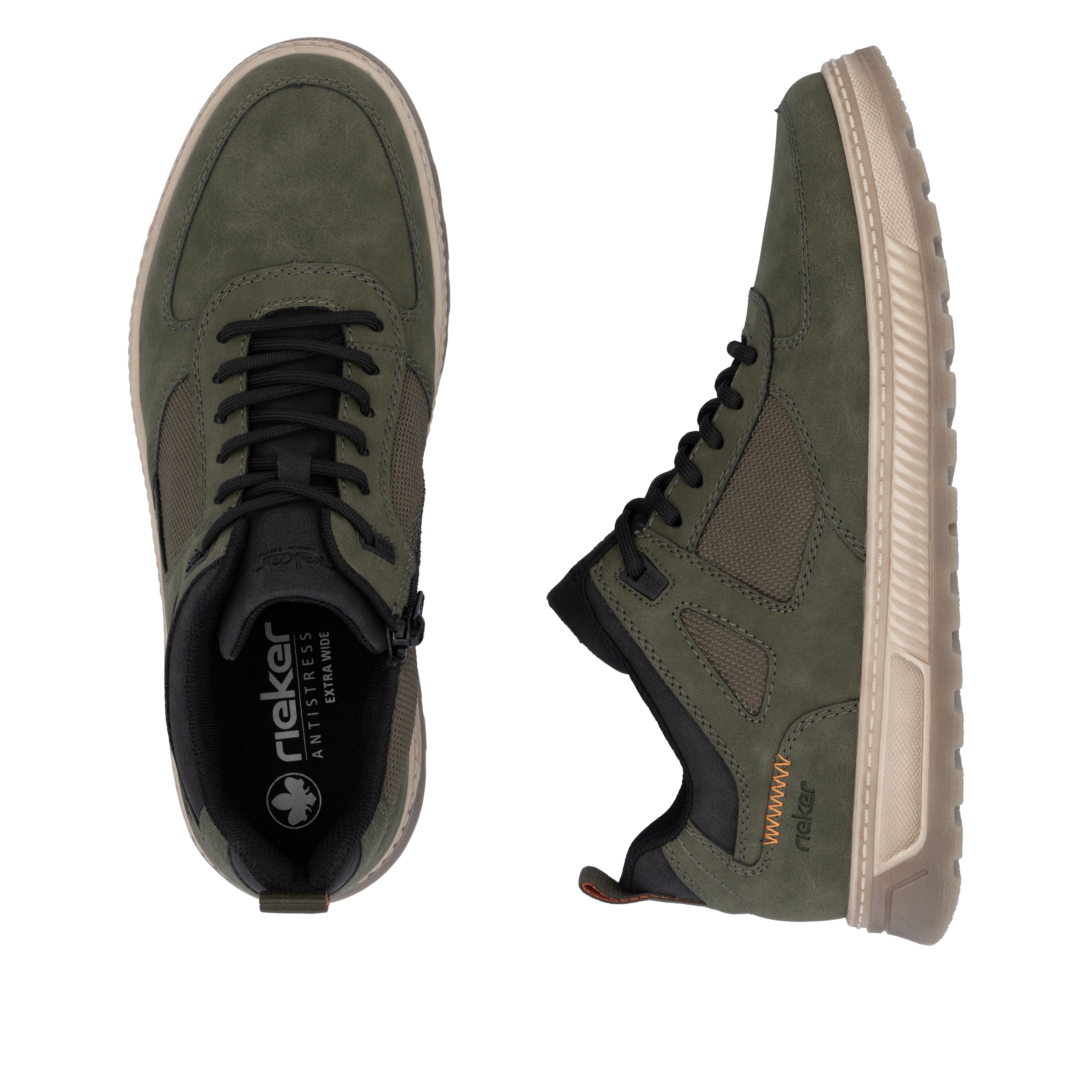 Rieker Sneaker, Schnürschuh, Halbschuh, Outdoorschuh mit gepolstertem Schaftrand