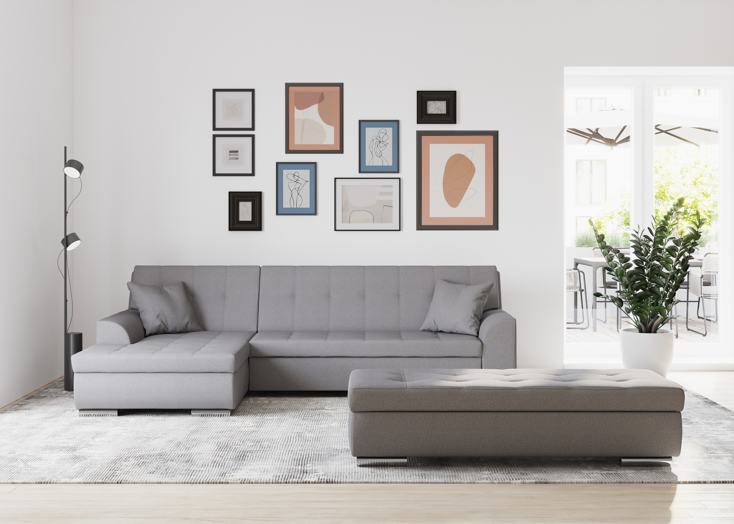 DOMO collection Ecksofa »Treviso viele Bezüge, auch in Cord, L-Form, B/T/H: günstig online kaufen