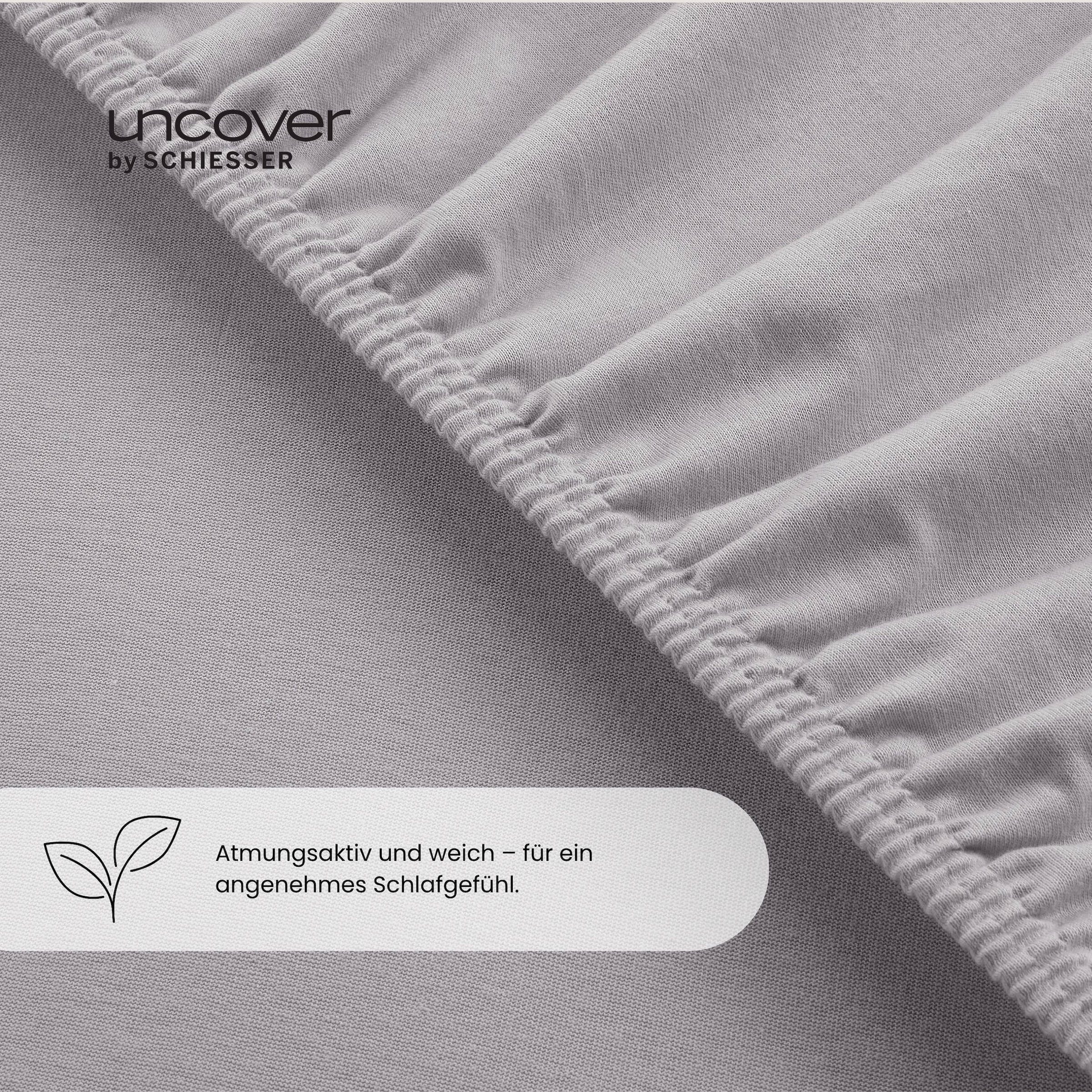 uncover by SCHIESSER Spannbettlaken »New Jersey aus 100% Baumwolle« OEKO-TEX® MADE IN GREEN