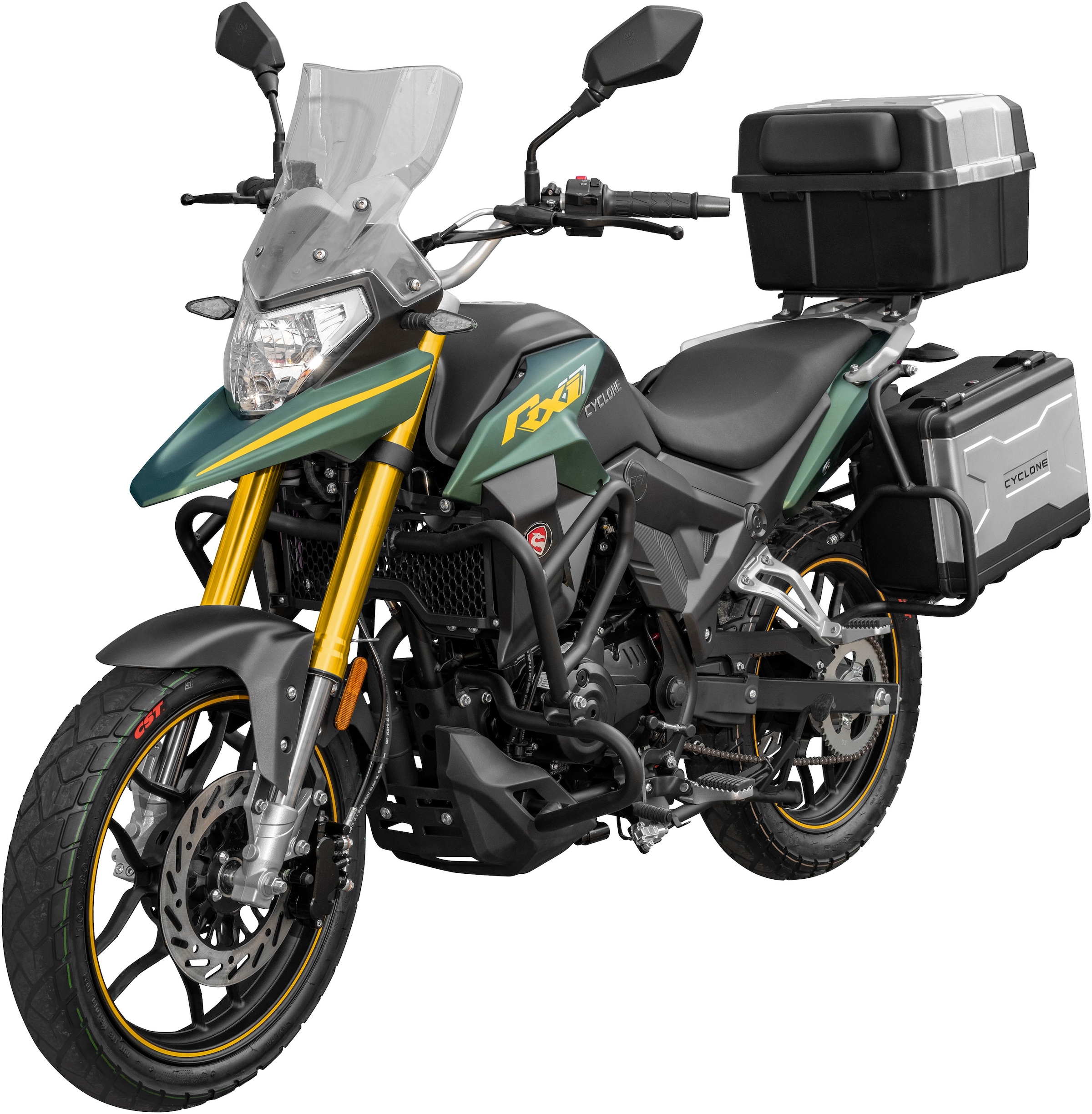 Cyclone Motorrad »RX1 Pro, 125, E5+, Adventure« 124 cm³ 99 km/h Euro 5+ 15 11 kW, 15 PS, ABS, 125er Adventure, digitales Cockpit