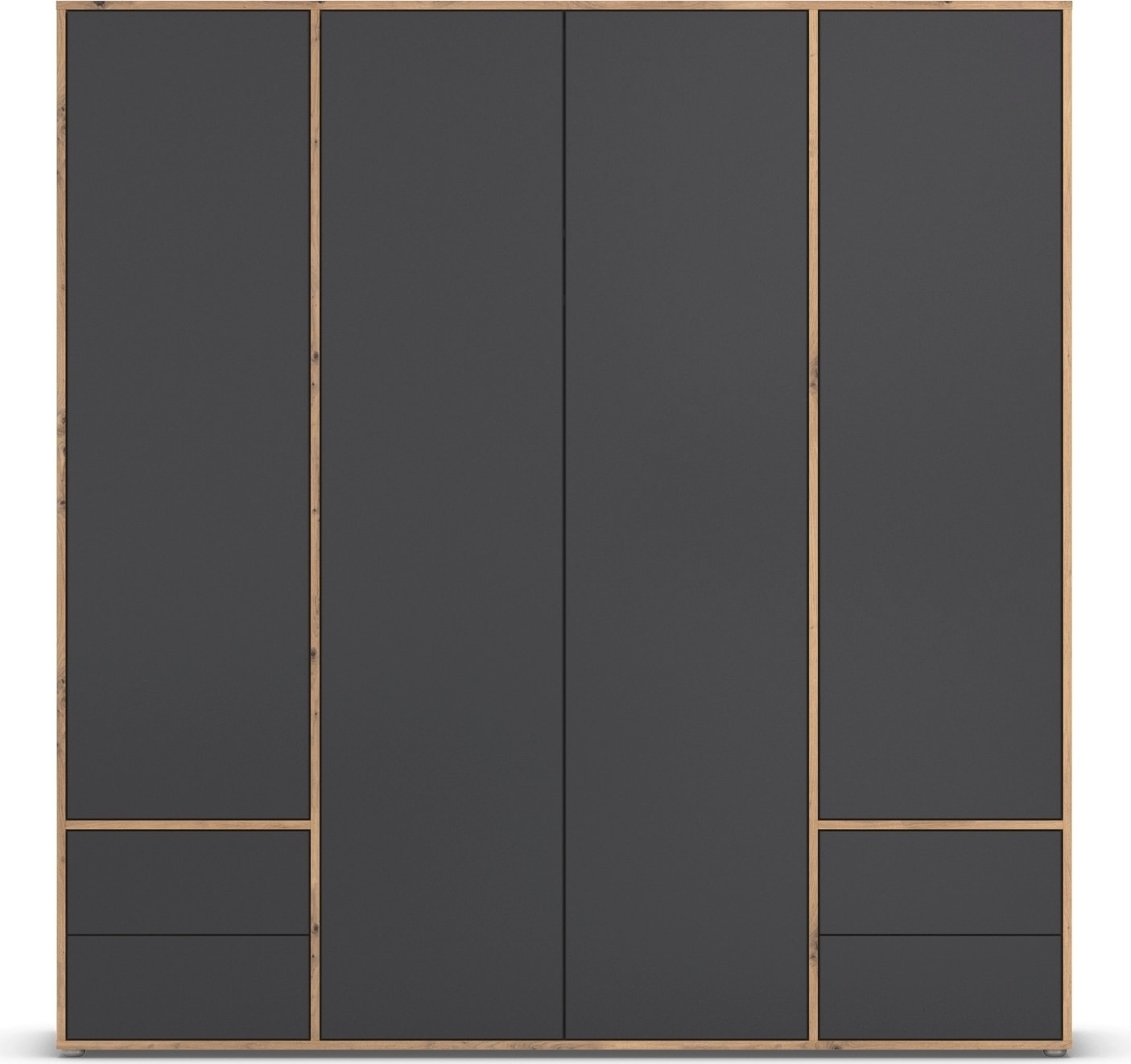 rauch Drehtürenschrank »Kleiderschrank Schrank Garderobe Wäscheschrank NABILA viel Stauraum«, (in 3 verschiedenen Ausstattungen BASIC/CLASSIC/PREMIUM), mit 2 Schubladen und Push-to-Open Funktion TOPSELLER MADE IN GERMANY