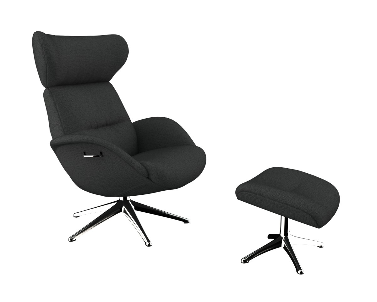 FLEXLUX Relaxsessel »More, Funktionsessel, Polstersessel, Armlehnensessel, TV-Fernsehsessel«, Premium Komfort, Rücken- und Kopfteilverstellung, Drehbar, Fuß Alu