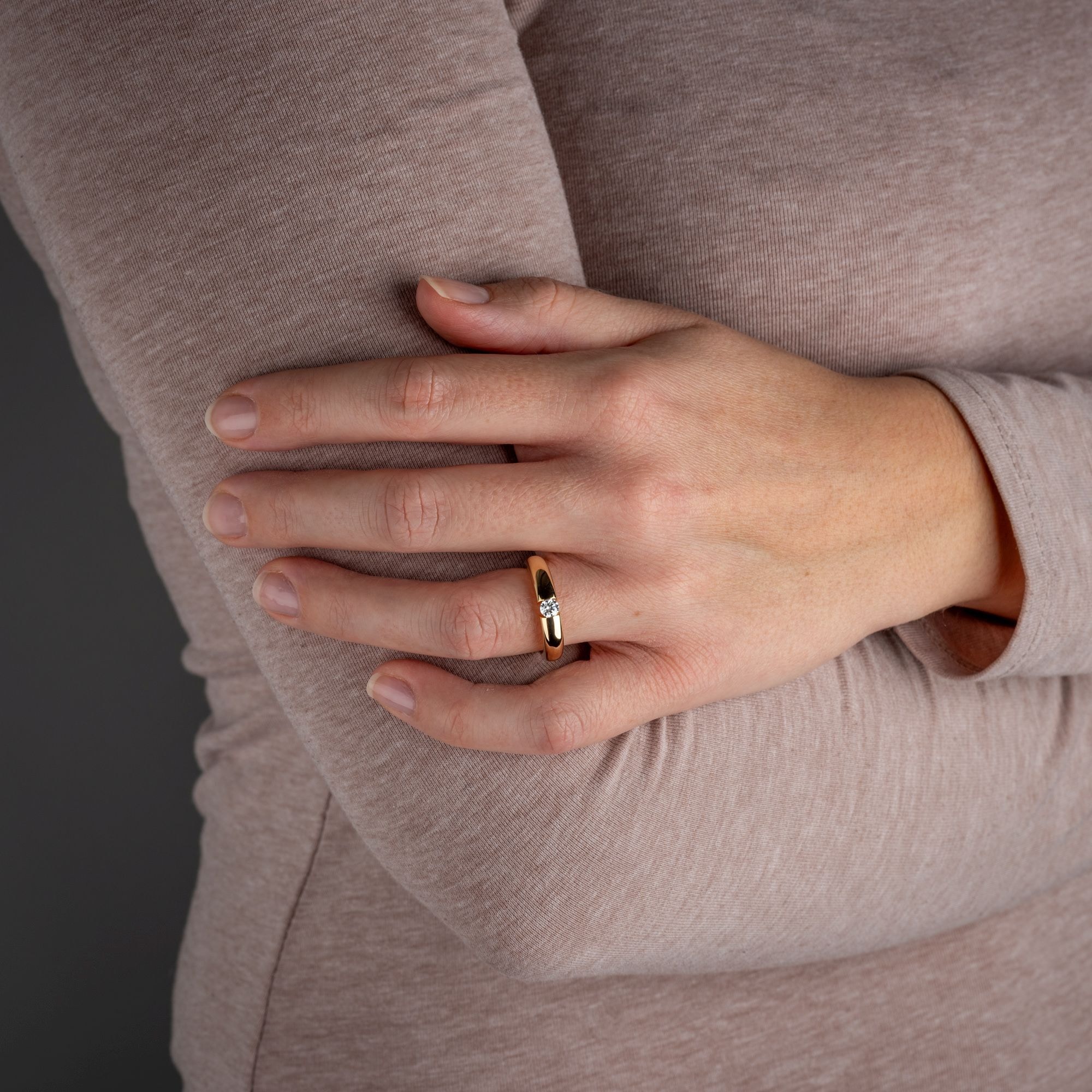 Orolino Fingerring »Gold 750 mit natürlichem Brillant 0,25ct.«