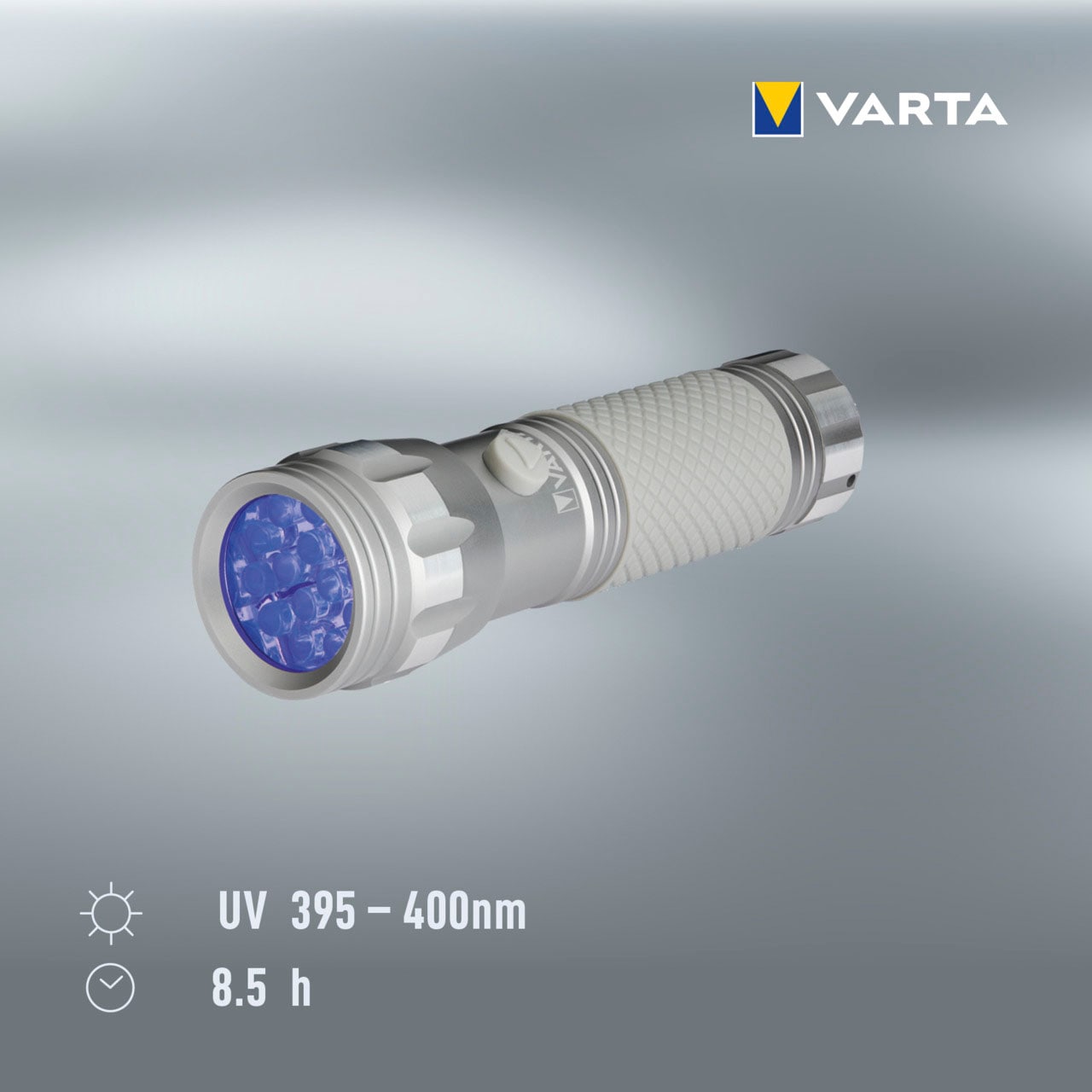 VARTA Taschenlampe »UV Licht« Set,  Leuchte macht Unsichtbares sichtbar Hygienehilfe mit Schwarzlicht