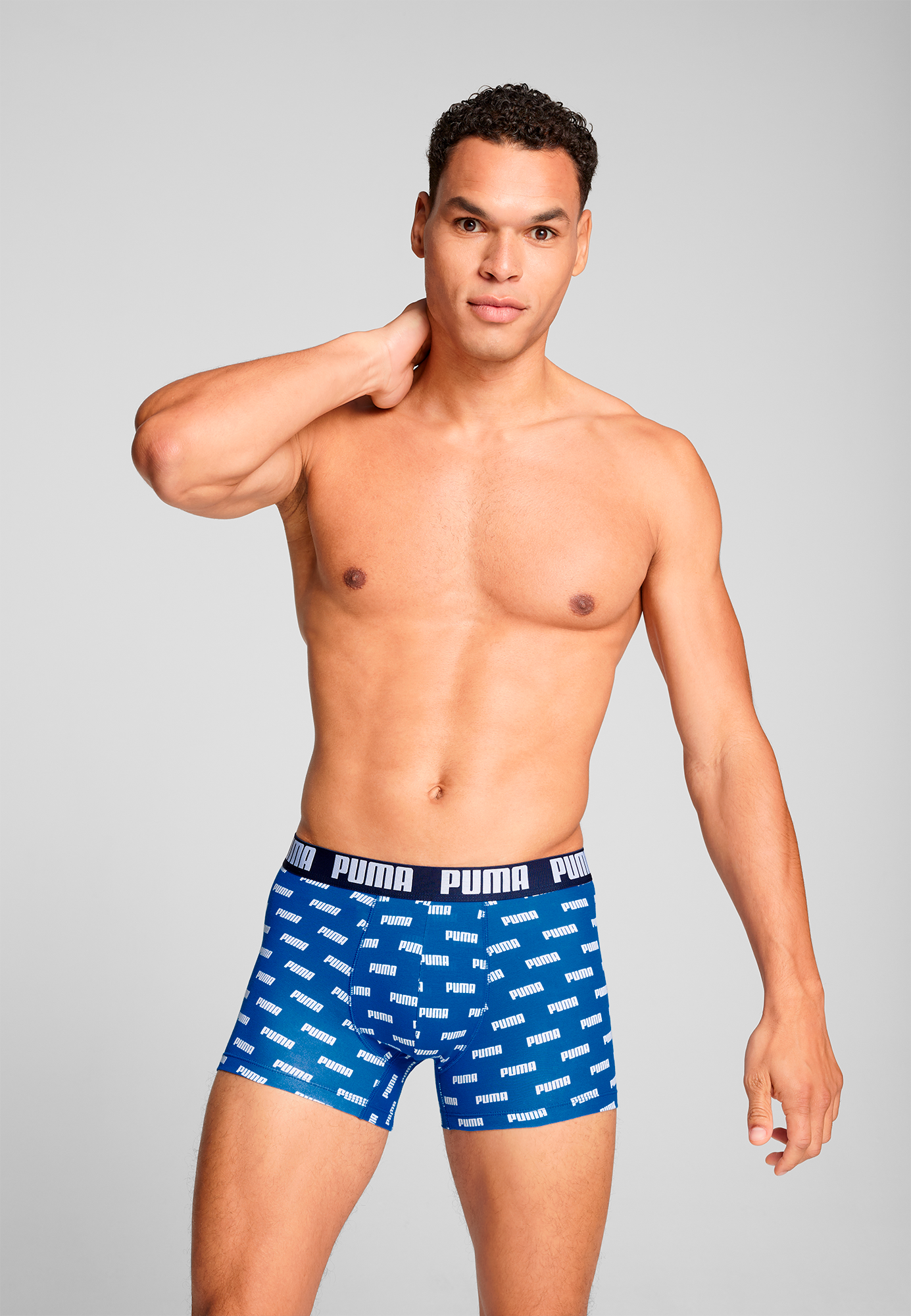 PUMA Boxershorts »PUMA MEN EVERYDAY LOGO PRINT BOXERS 2P« Packung, 2er Pack,  1x uni und 1x allover Logodruck