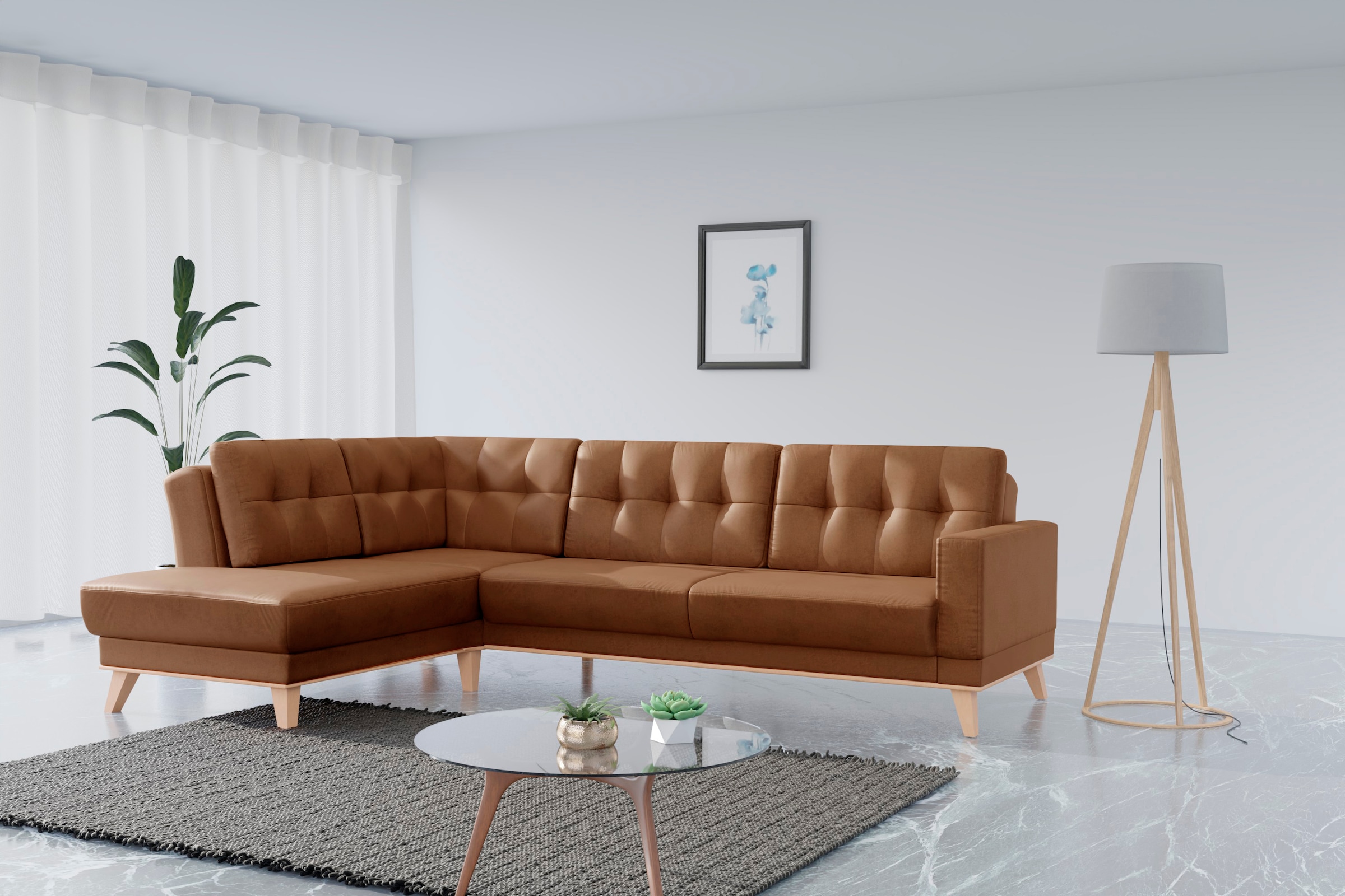 sit&more Ecksofa »Lavida L-Form« wahlweise mit Kippfunktion und Bettkasten günstig online kaufen