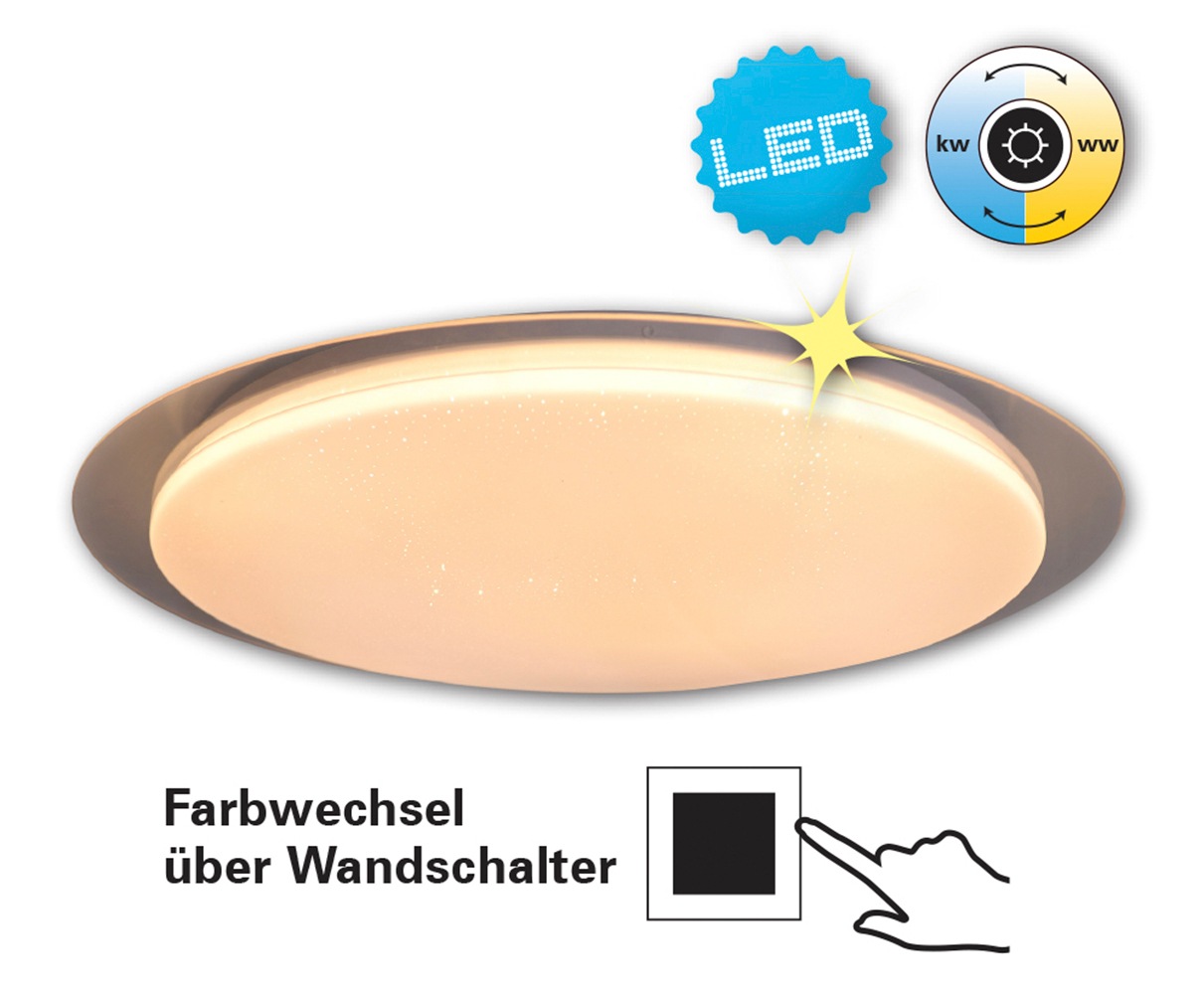 näve LED Deckenleuchte »Locarno«, 1 flammig, Leuchtmittel LED-Modul   LED f günstig online kaufen