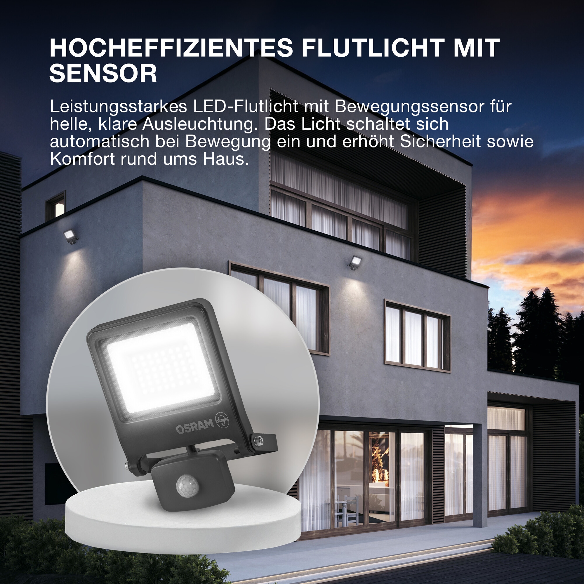 Osram LED Flutlichtstrahler »ENDURA® Flood Warm White PCR« LED-Modul 1 Stk. Warmweiß grau, LED-Modul, Aluminium