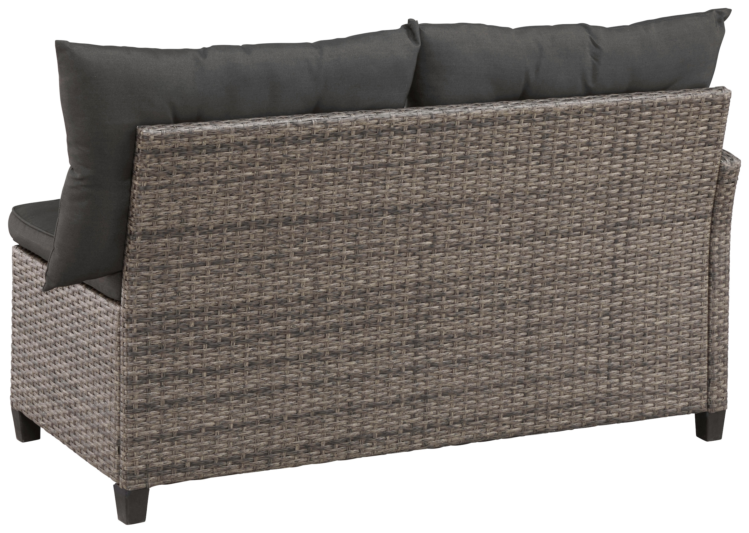 KONIFERA Gartenlounge-Set »Keros Premium«, (Set, 20 tlg., 2x 2er Sofa, 1x Ecke, 1x Sessel, 2x Hocker, 1x Tisch 145x75x67,5cm), Ecklounge, Polyrattan, Stahl, geeignet für 8 Personen, inkl. Auflagen