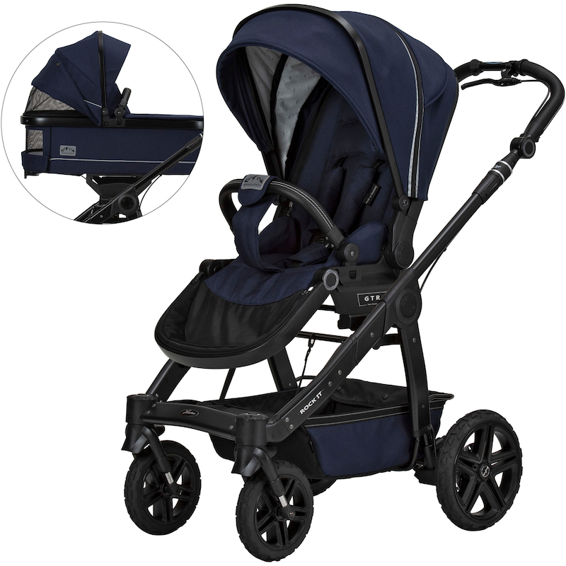 HARTAN Kombi-Kinderwagen »Rock it Outdoor, mit Handbremse« Lieferung ohne Adapter; Made in Germany saphir