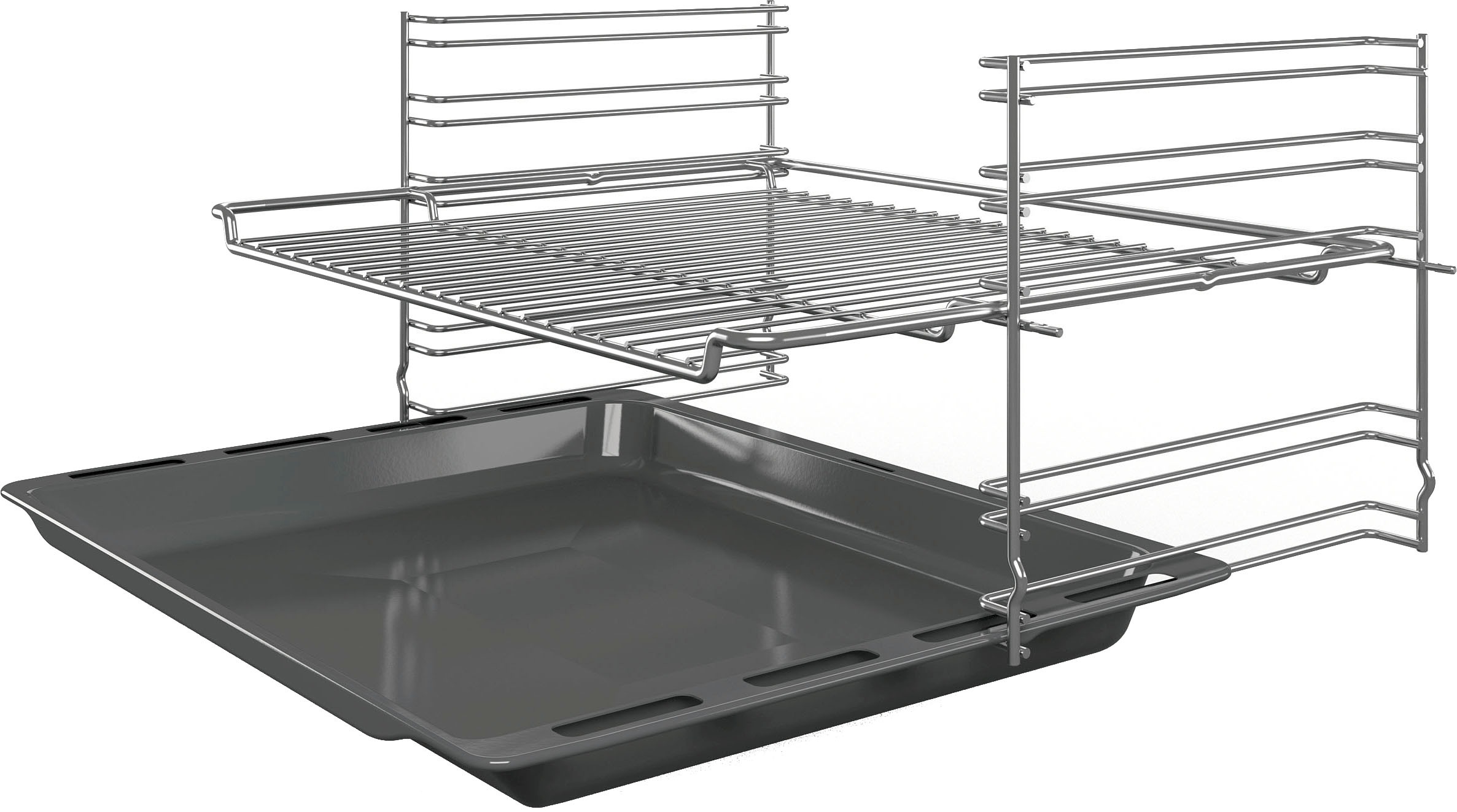 9. Bild von BOSCH Backofen-Set »HBD236VR60«, HBF133BR0, mit Teleskopauszug nachrüstbar, ecoClean Direct