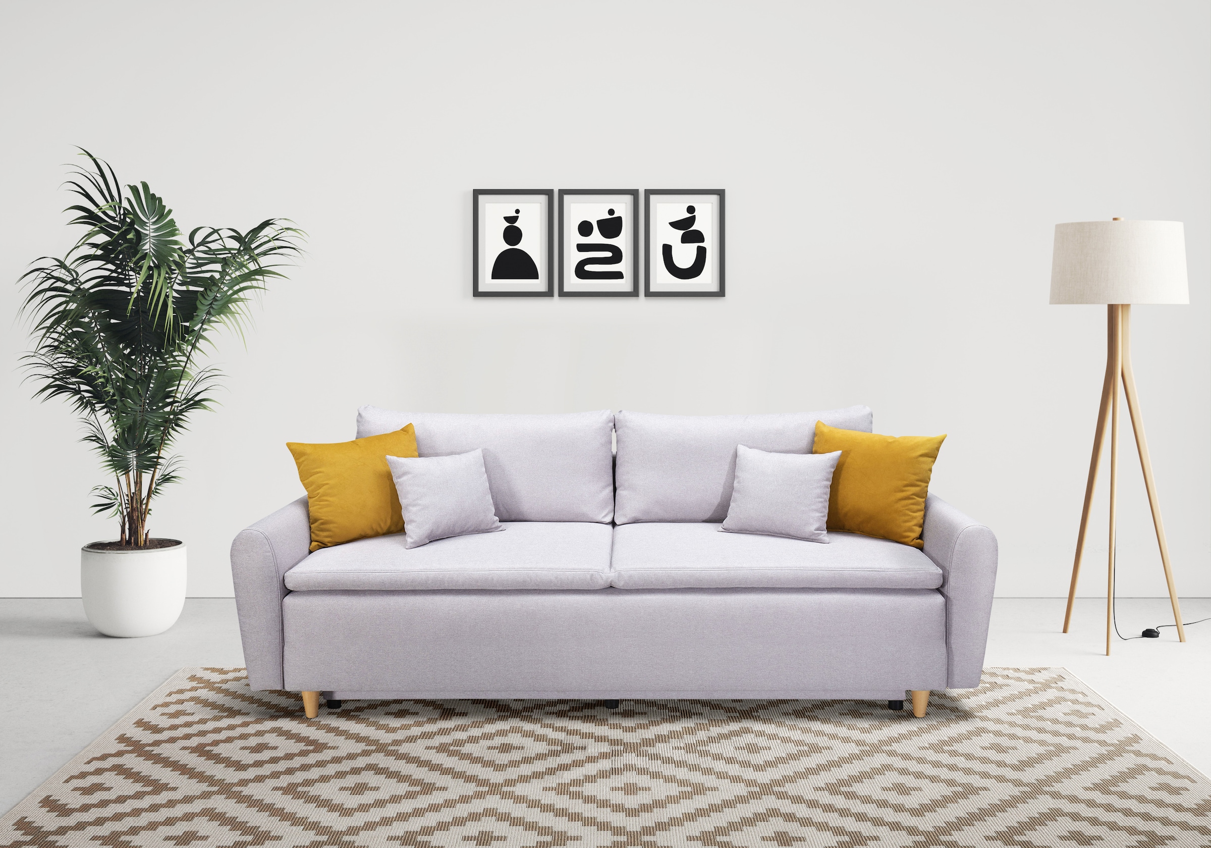 Home affaire Schlafsofa »Anika« mit Boxspringaufbau, Bettfunktion & Bettkas günstig online kaufen