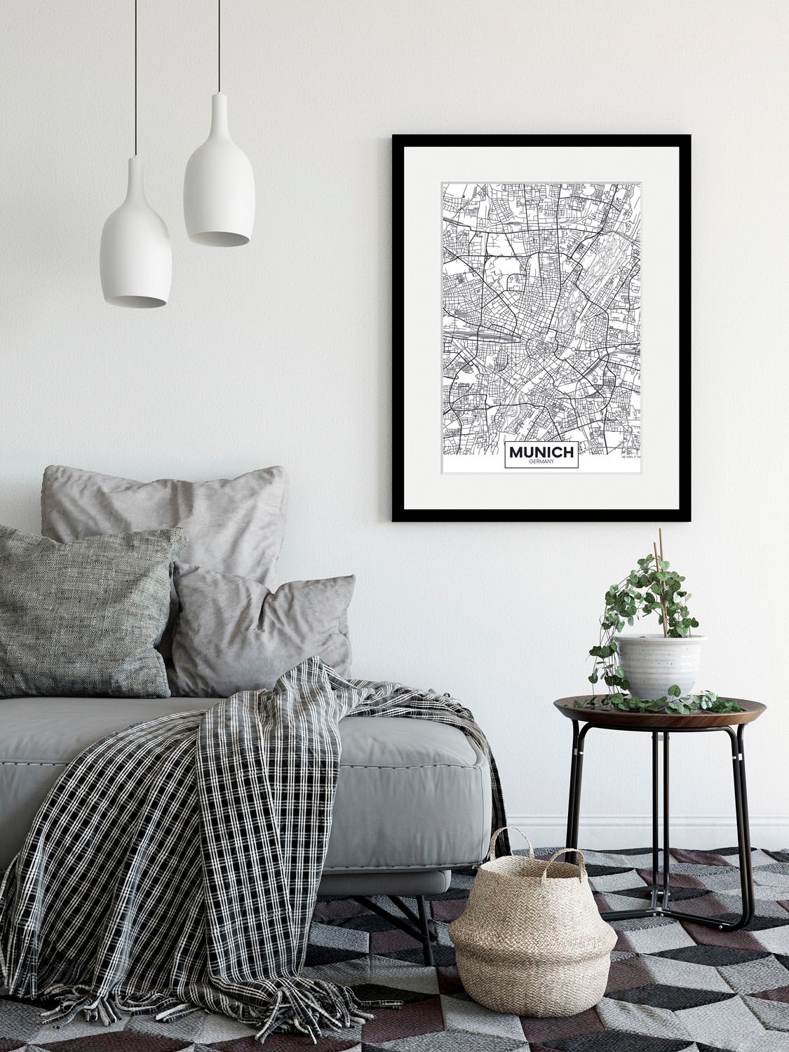 queence Bild »Munich Stadtkarte« Deutschland   München   Schriftzug   Schwa günstig online kaufen