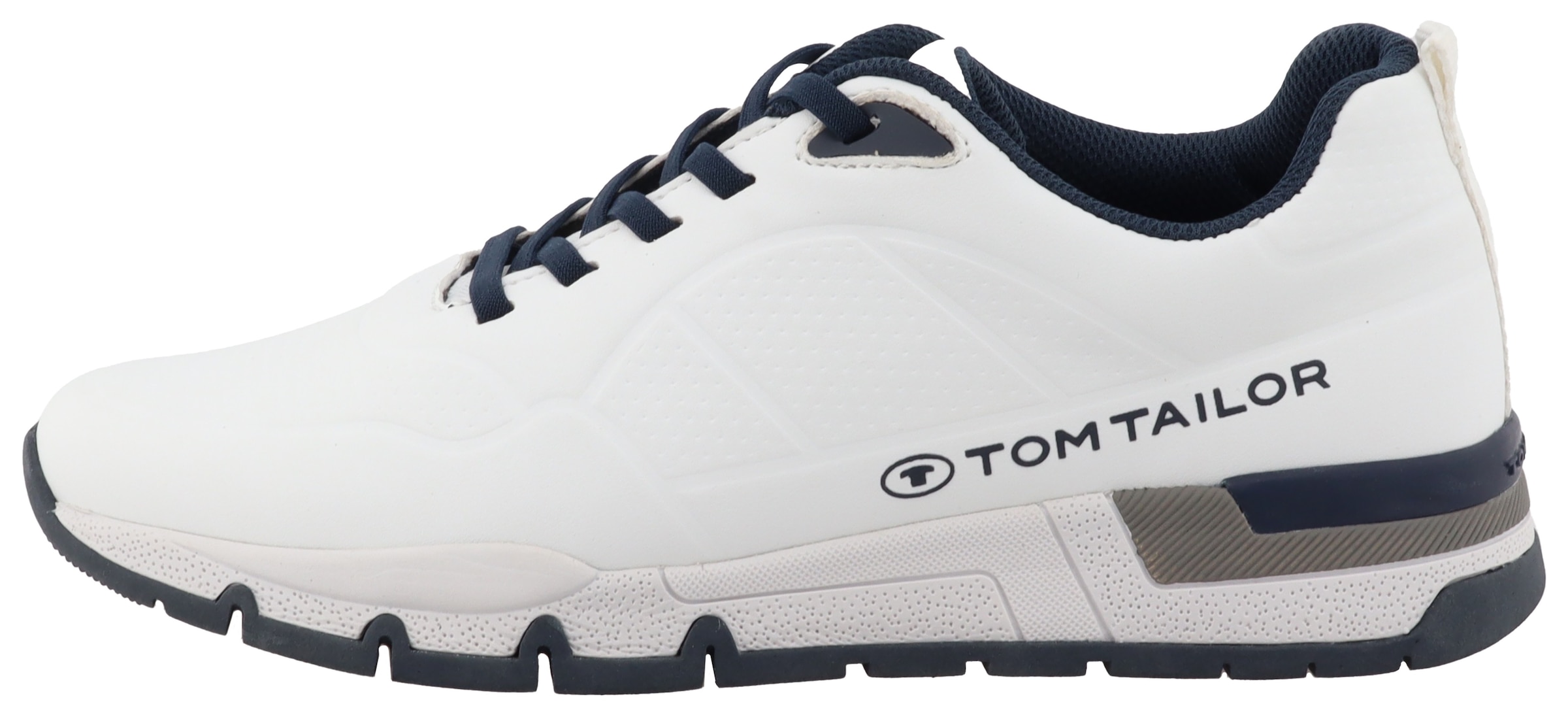 TOM TAILOR Keilsneaker, Freizeitschuh, Halbschuh, Schnürschuh mit Logoschriftzug