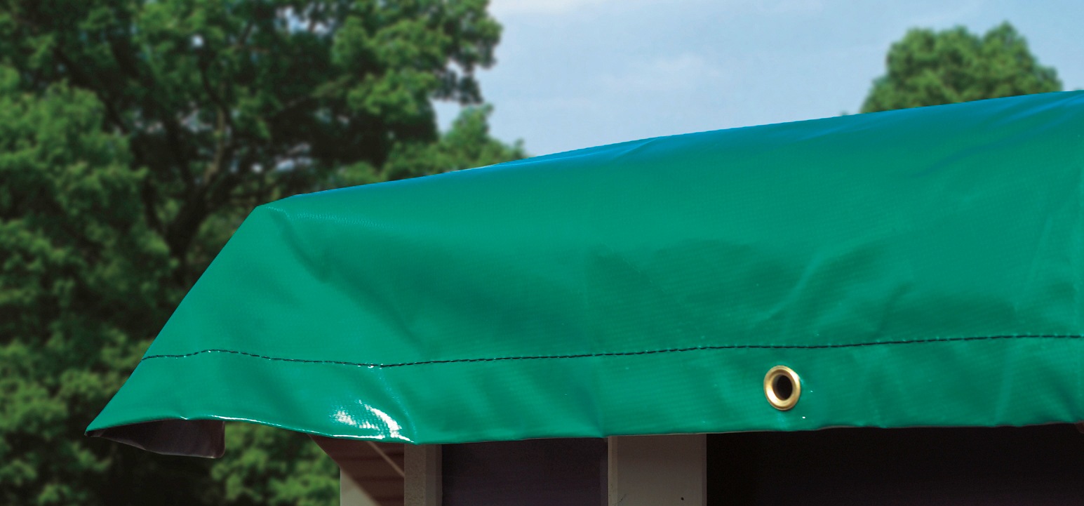Karibu Pool-Abdeckplane »TOSCANA Ø550 cm inkl. Spannschnur«, Winterabdeckplane Ø: 550 cm für Holzpools der Serie TOSCANA
