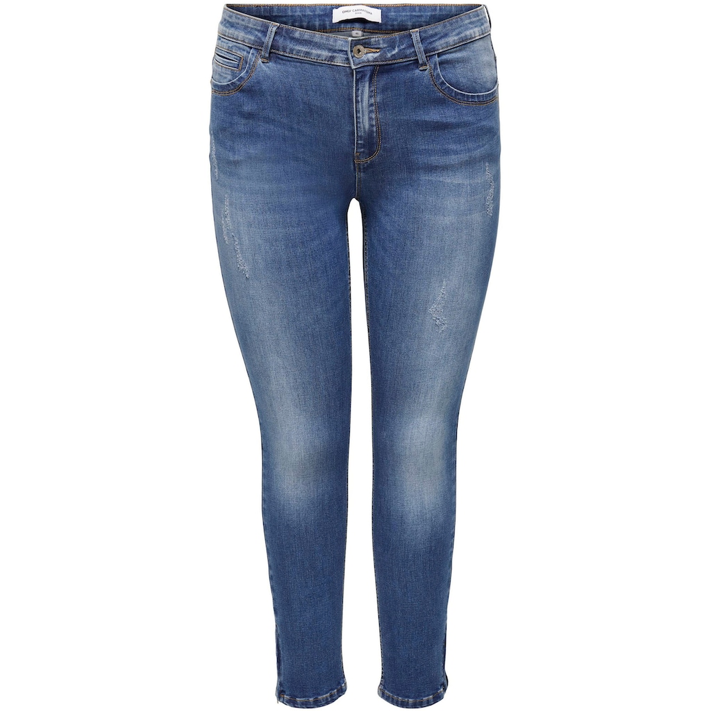 ONLY CARMAKOMA Skinny-fit-Jeans »CARKARLA REG SK ANKLE ZIP JNS«