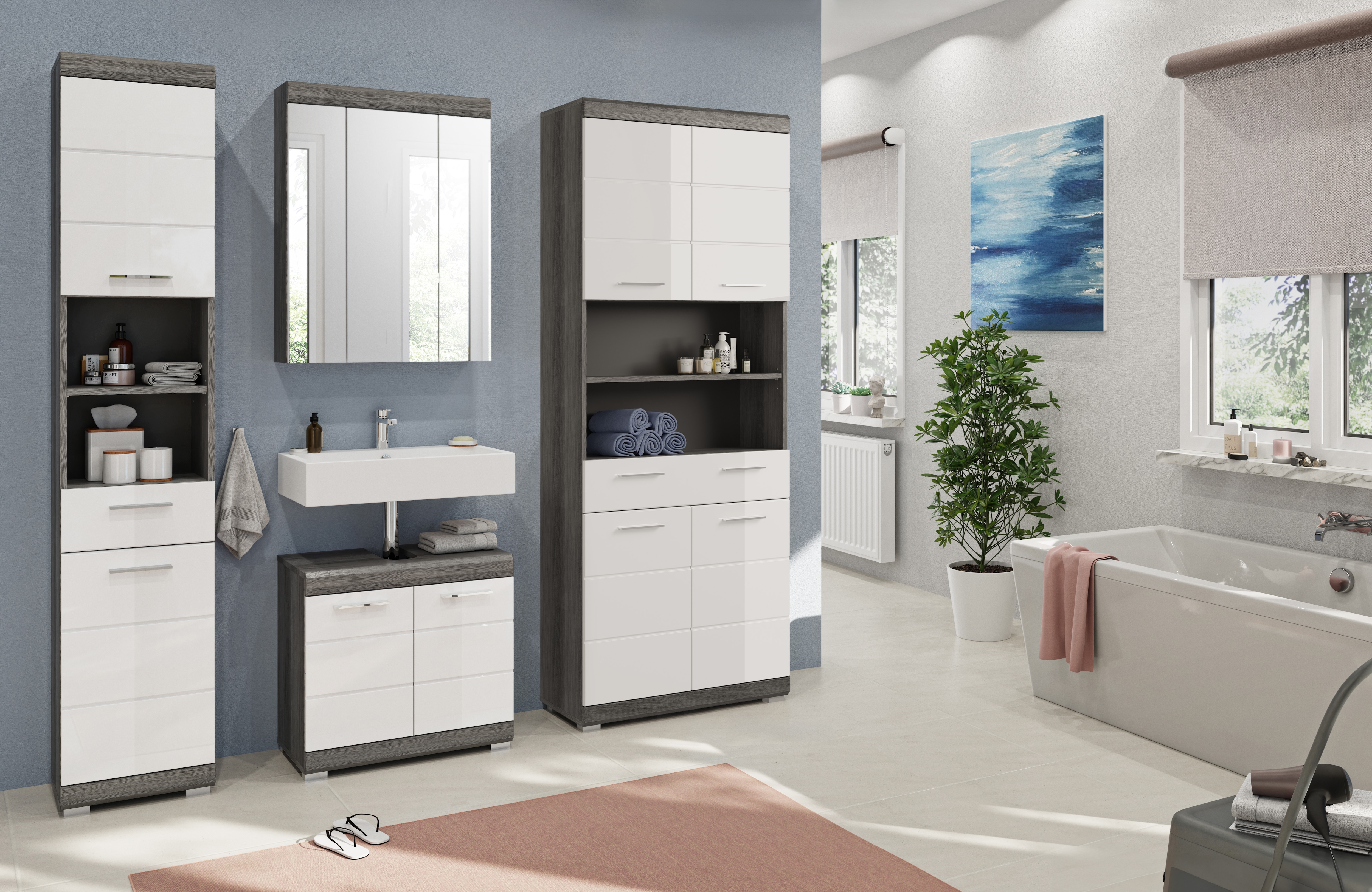 INOSIGN Badmöbel-Set »Siena, 4 teilig, bestehend aus:« Set, TOPSELLER!, 4 S günstig online kaufen