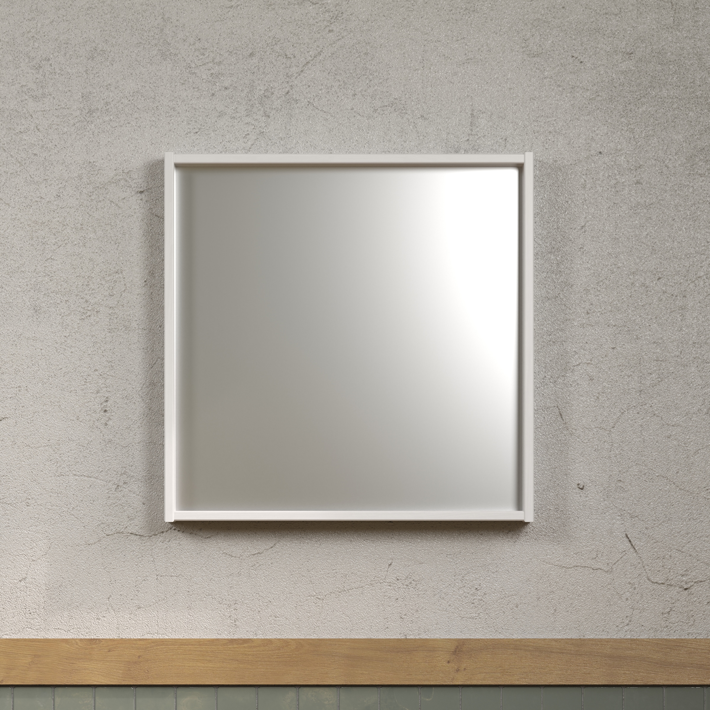 welltime Badspiegel »Kall« Spiegel mit Rahmen aus lackiertem Massivholz - M günstig online kaufen