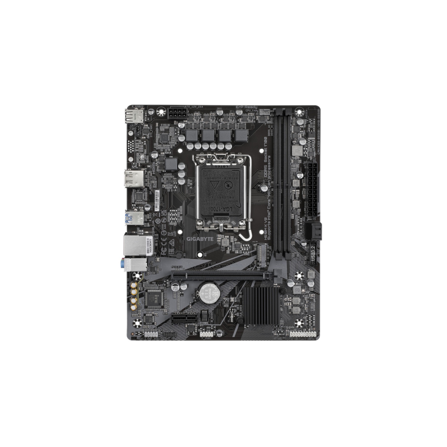 Gigabyte Mainboard »H610M K V2 Mainboard – Intel Core 14. Generation CPUs, bis zu 5600 MHz«
