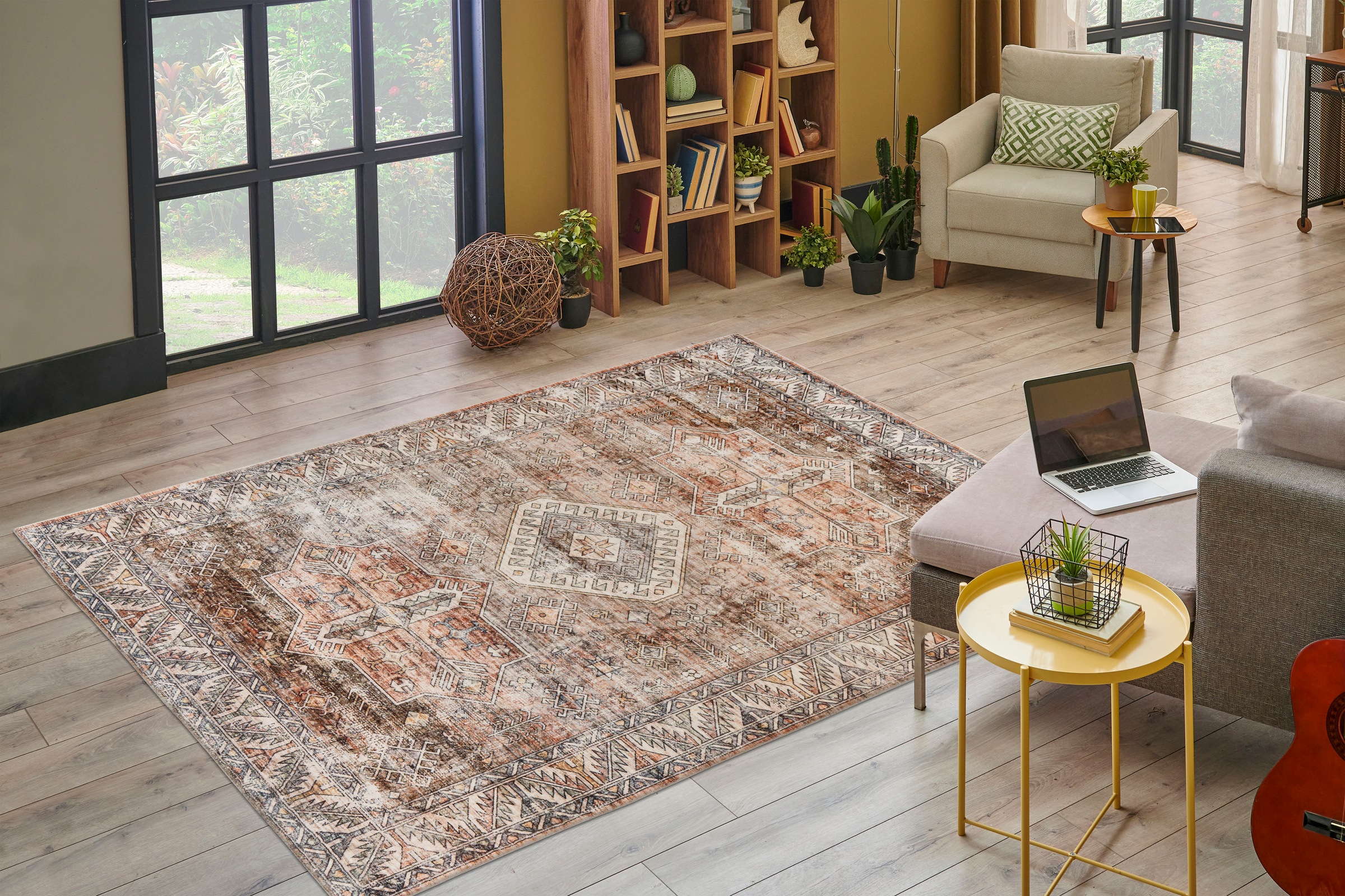 Kayoom Teppich »Ilian 600«, rechteckig, 11 mm Höhe, weicher gedruckter Kurzflor, Vintage Design, Wohnzimmer