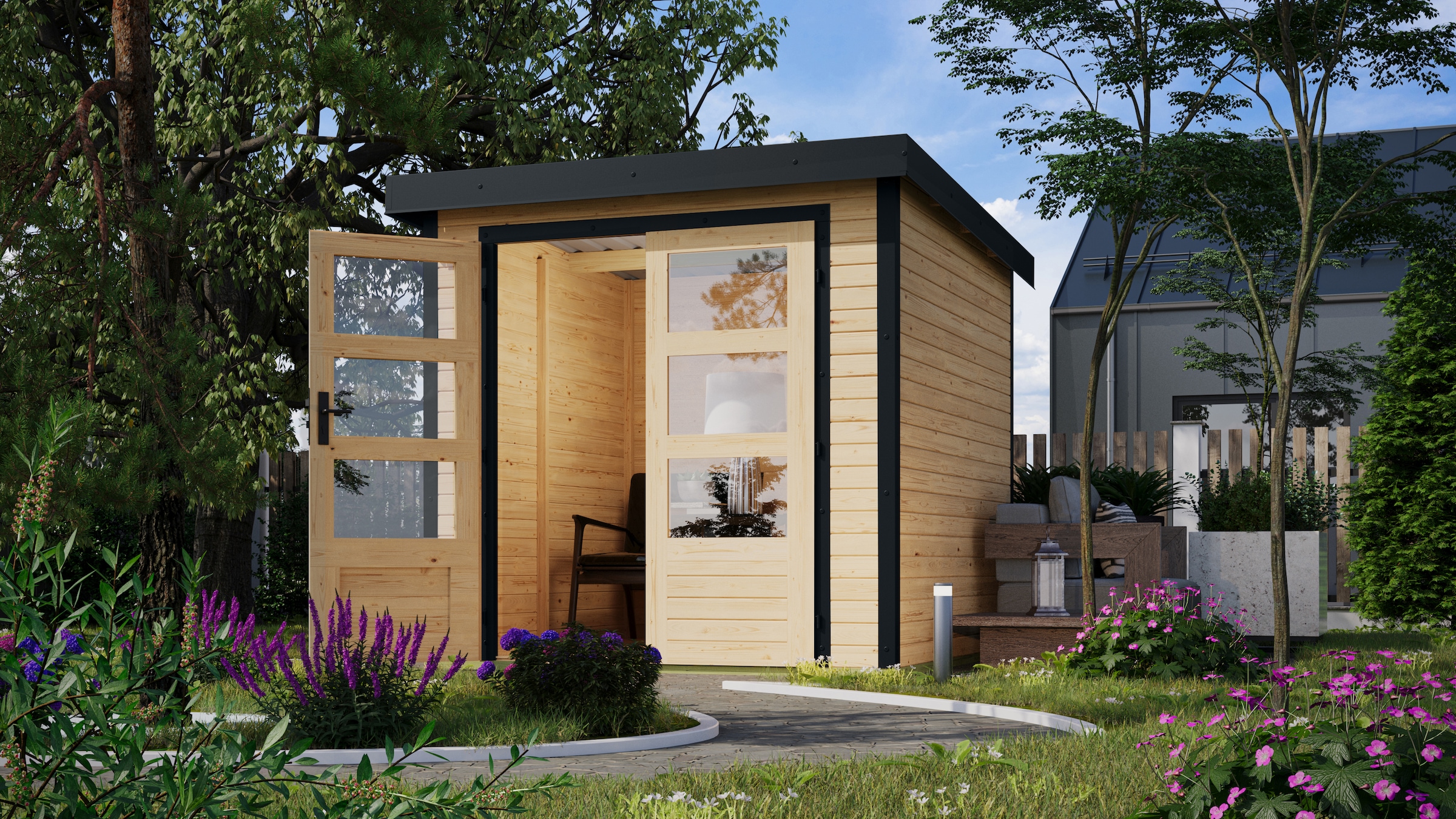 Karibu Gartenhaus »Jupiterino 2, in verschiedenen Farben«