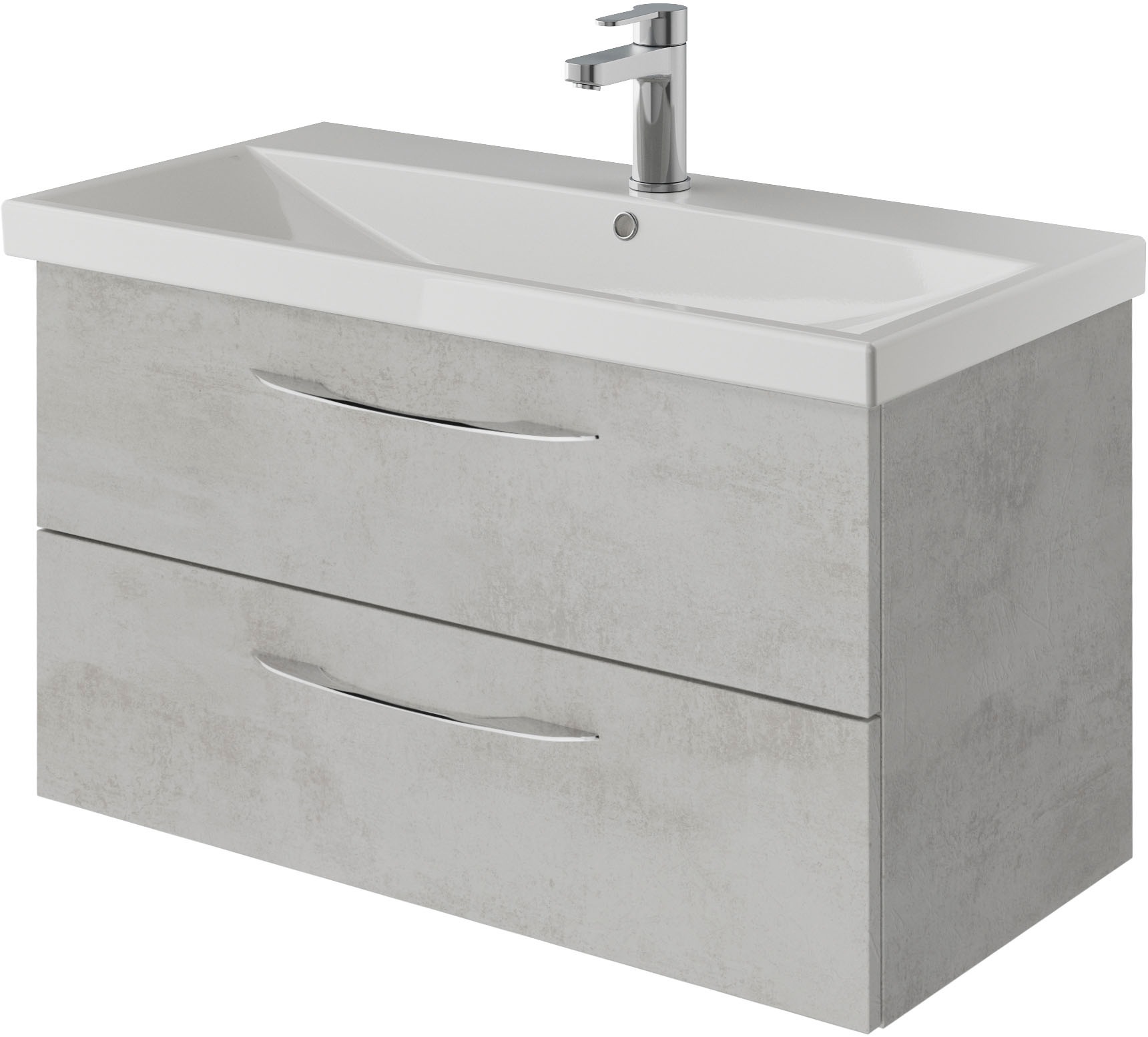 Saphir Badmöbel-Set »Serie 4035 2-teilig, Keramikwaschtisch mit LED-Spiegel, 90 cm breit« Set, 