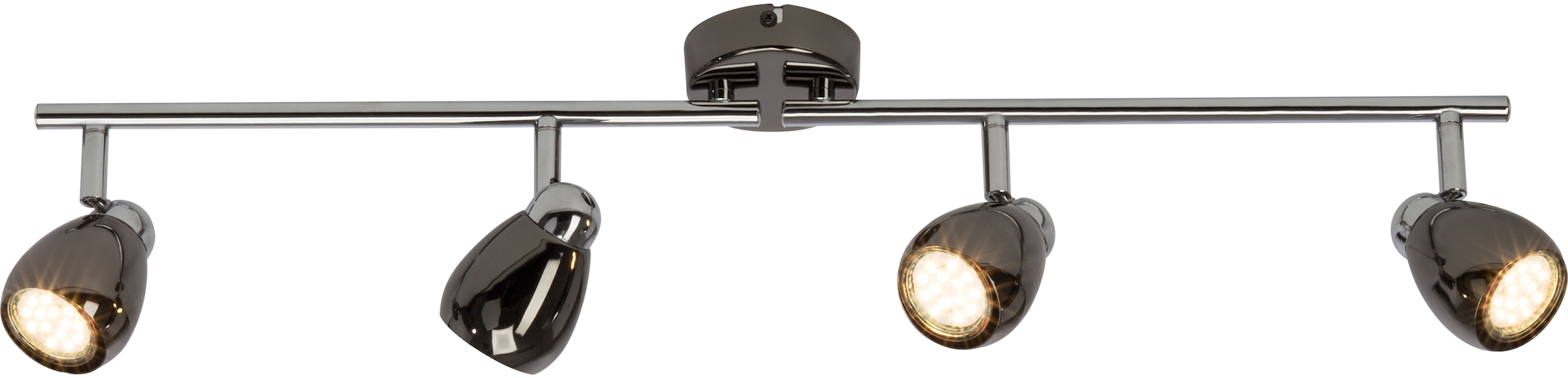 Brilliant LED Deckenstrahler »Milano«, 4 flammig-flammig, 71 cm Breite, 4 x GU10 Leuchtmittel inklusive, Metall, schwarz chrom