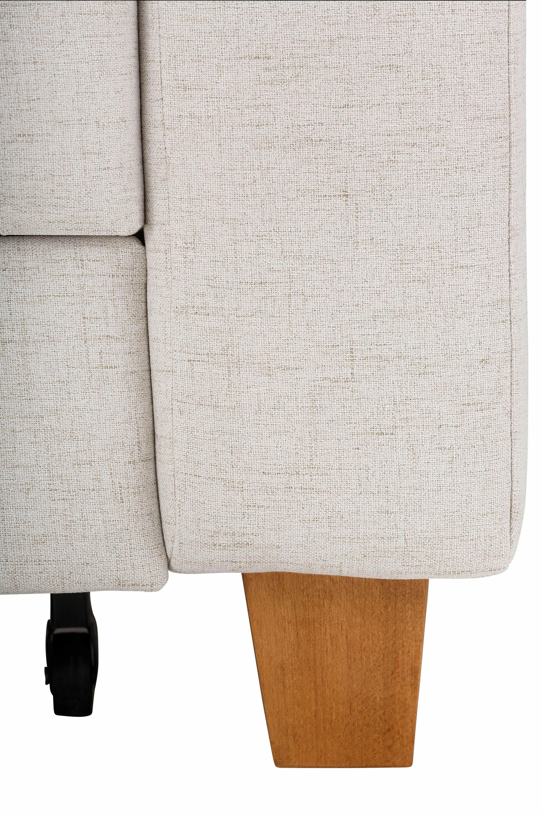 Home affaire Ecksofa »Belfort L-Form«, mit Federkern, wahlweise mit Bettfunktion und Stauraum