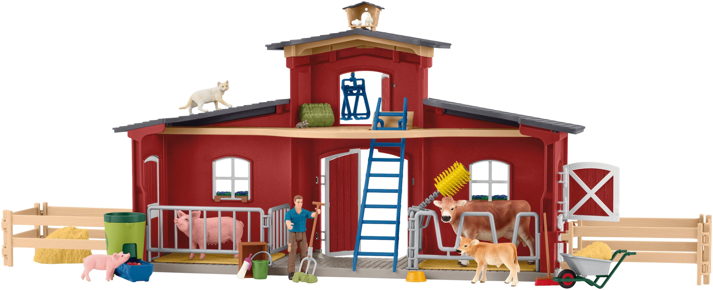 Schleich® Spielwelt »FARM WORLD, Große Farm rot (42606)«, Made in Europe