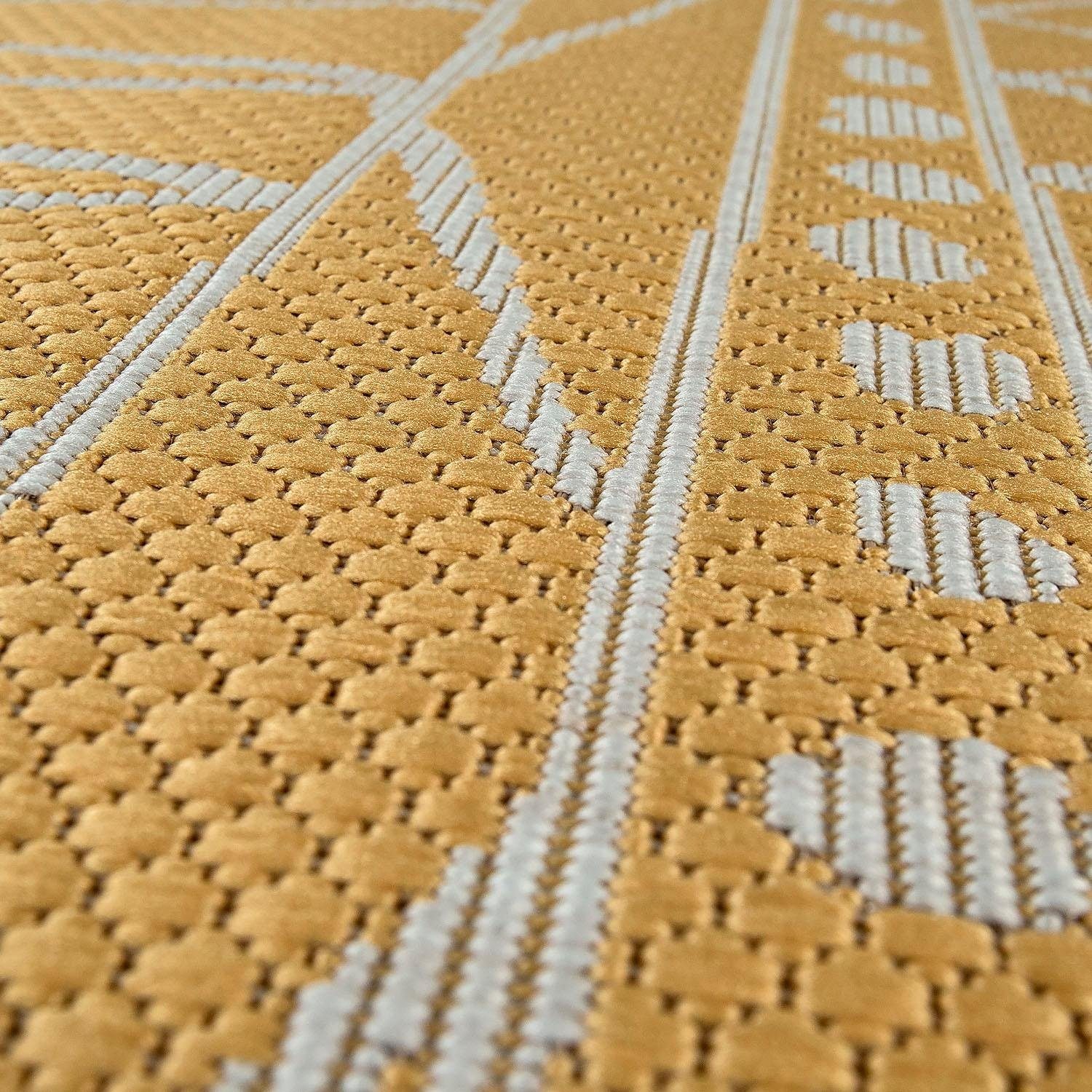 Paco Home Teppich »Illusion 321«, rechteckig, 5 mm Höhe, Flachgewebe, modernes Design, In- und Outdoor geeignet, UV-beständig