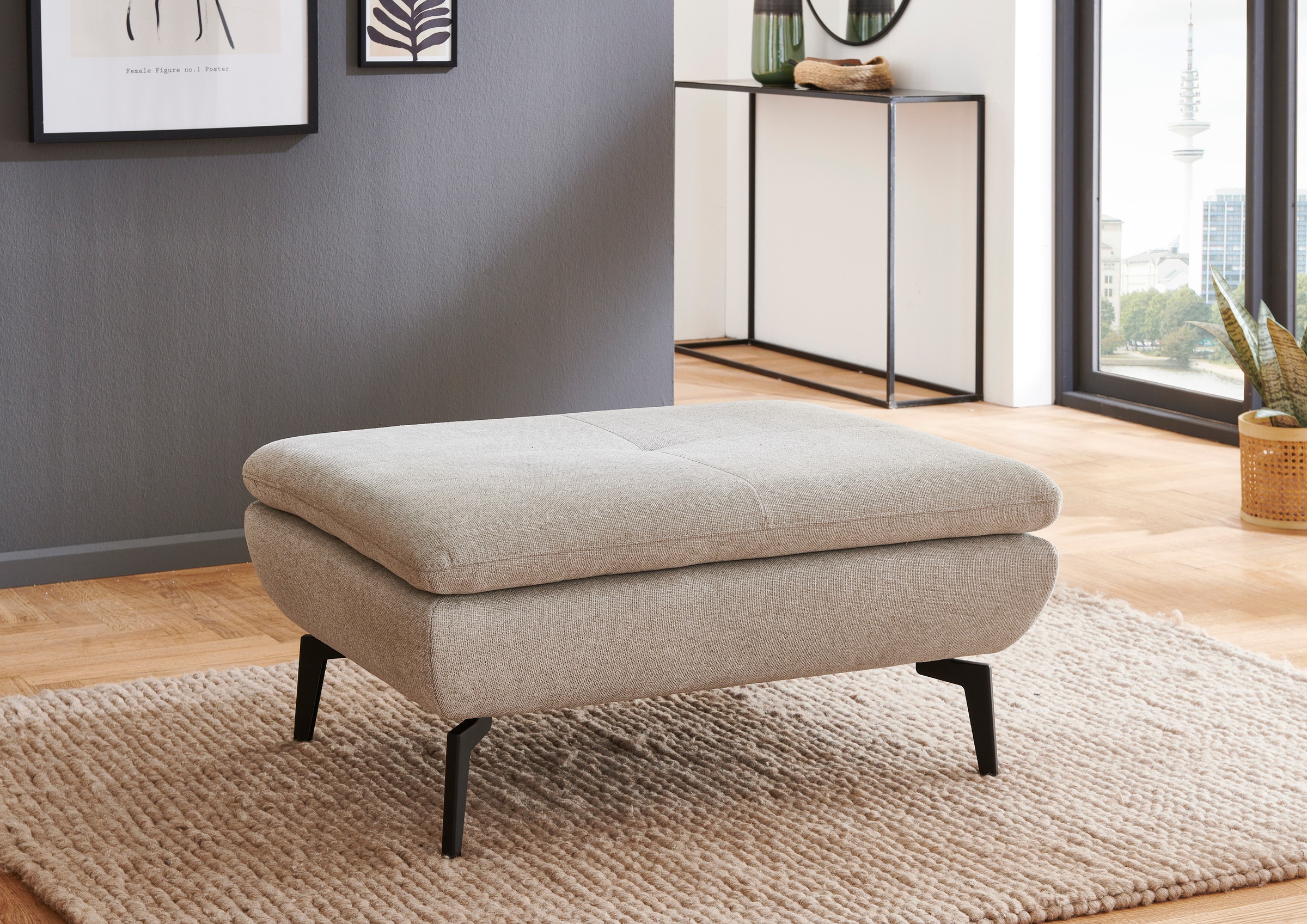 Die PlanBar Hocker »MP-IN23002«, (1 St.), hochwertige Kaltschaumpolsterung, stylische Metallfüße