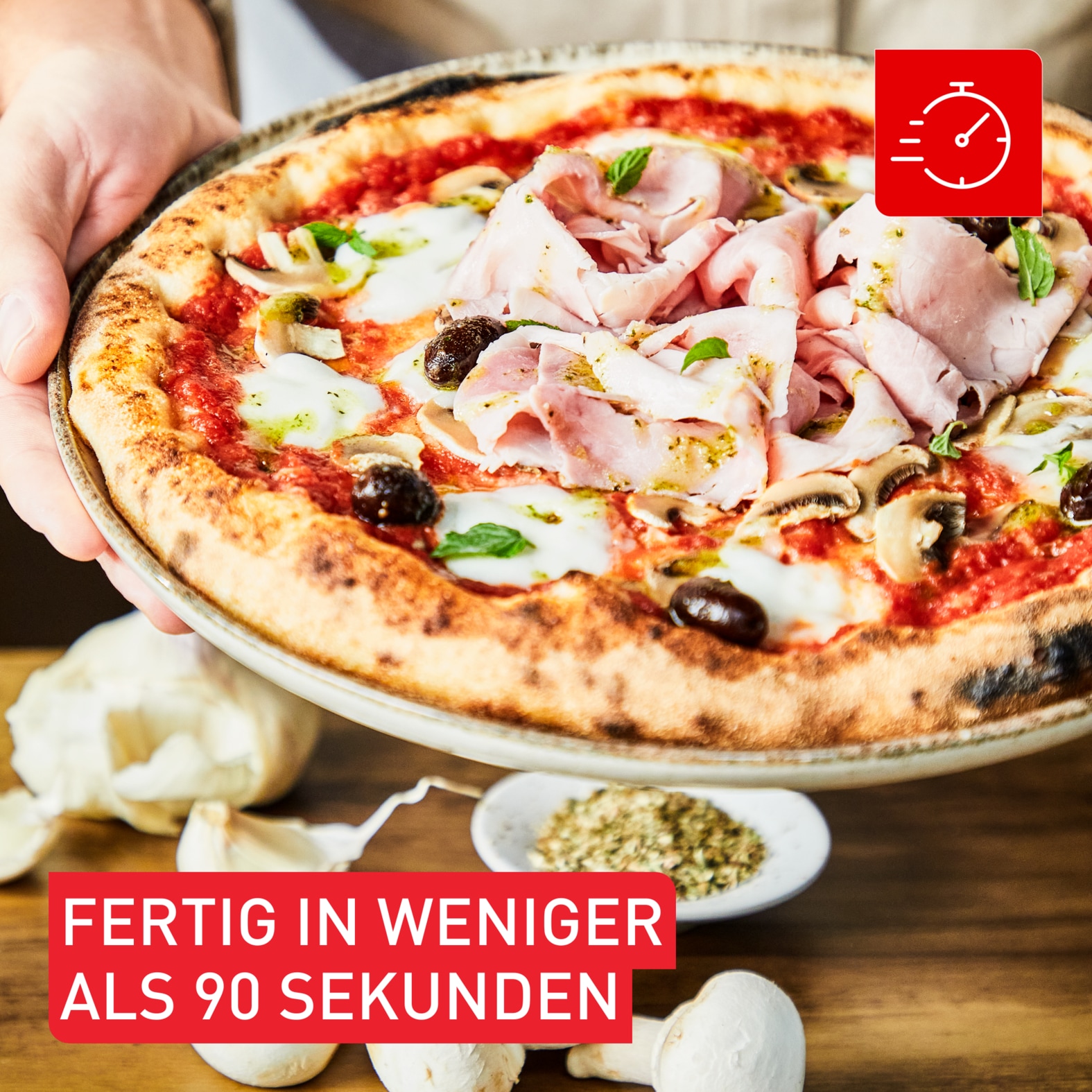 Tefal Pizzaofen »Pizza Pronto, kompakter Gaspizzaofen für Zuhause, schnelles Vorheizen«, 360° drehender Pizzastein, bis zu 400 °C, inkl. Pizzaschaufel, JM4130
