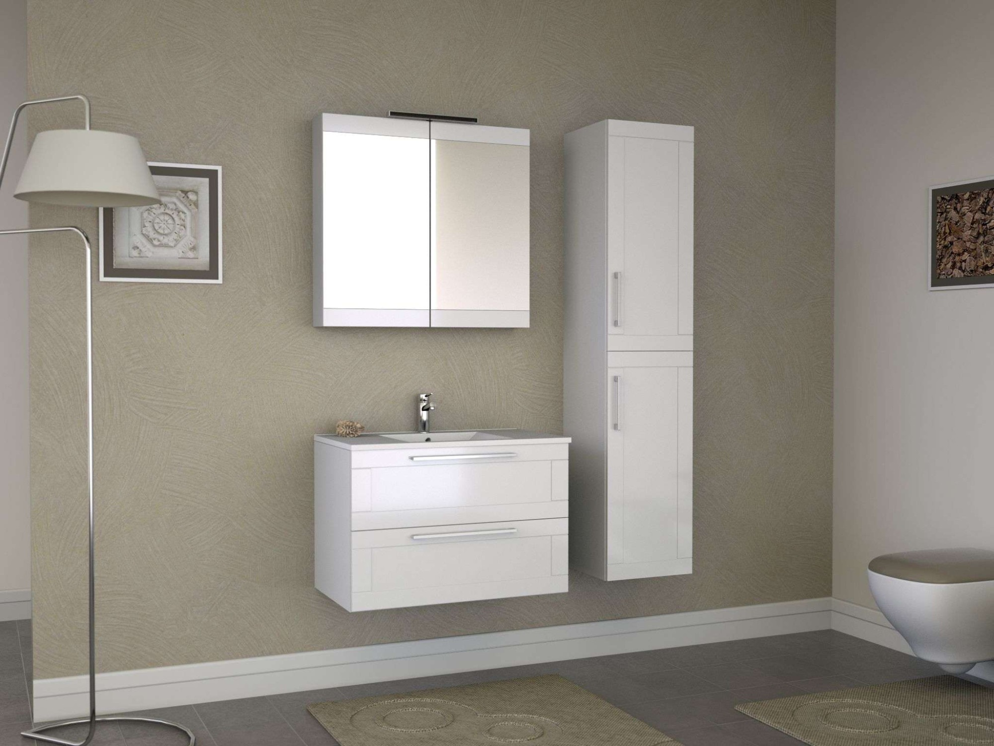 welltime Badezimmerspiegelschrank »Serena Retro«, FSC®-zertifiziertes Material, Breite 81,5 cm