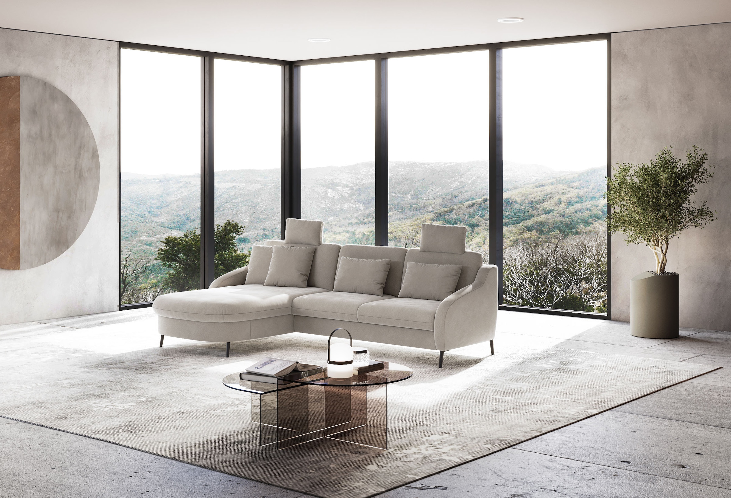 sit&more Ecksofa »Soul L-Form«, wahlweise mit Bettfunktion und Bettkasten oder Schubkasten