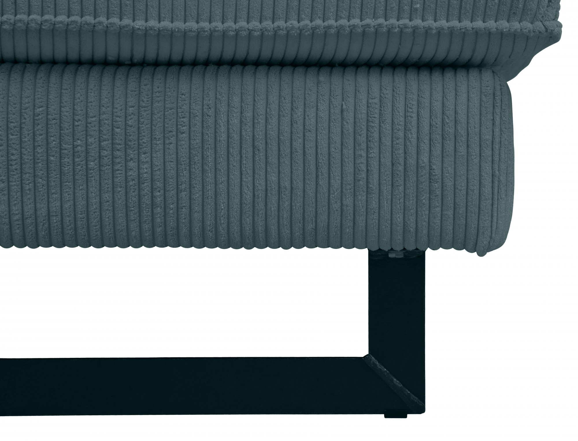 Places of Style Wohnlandschaft »Pinto, 350 cm, U-Form, XXL, mit Ottomanen«, Cord, Chenille, Lederoptik, mit Keder, Metallfüße, Wellenunterfederung
