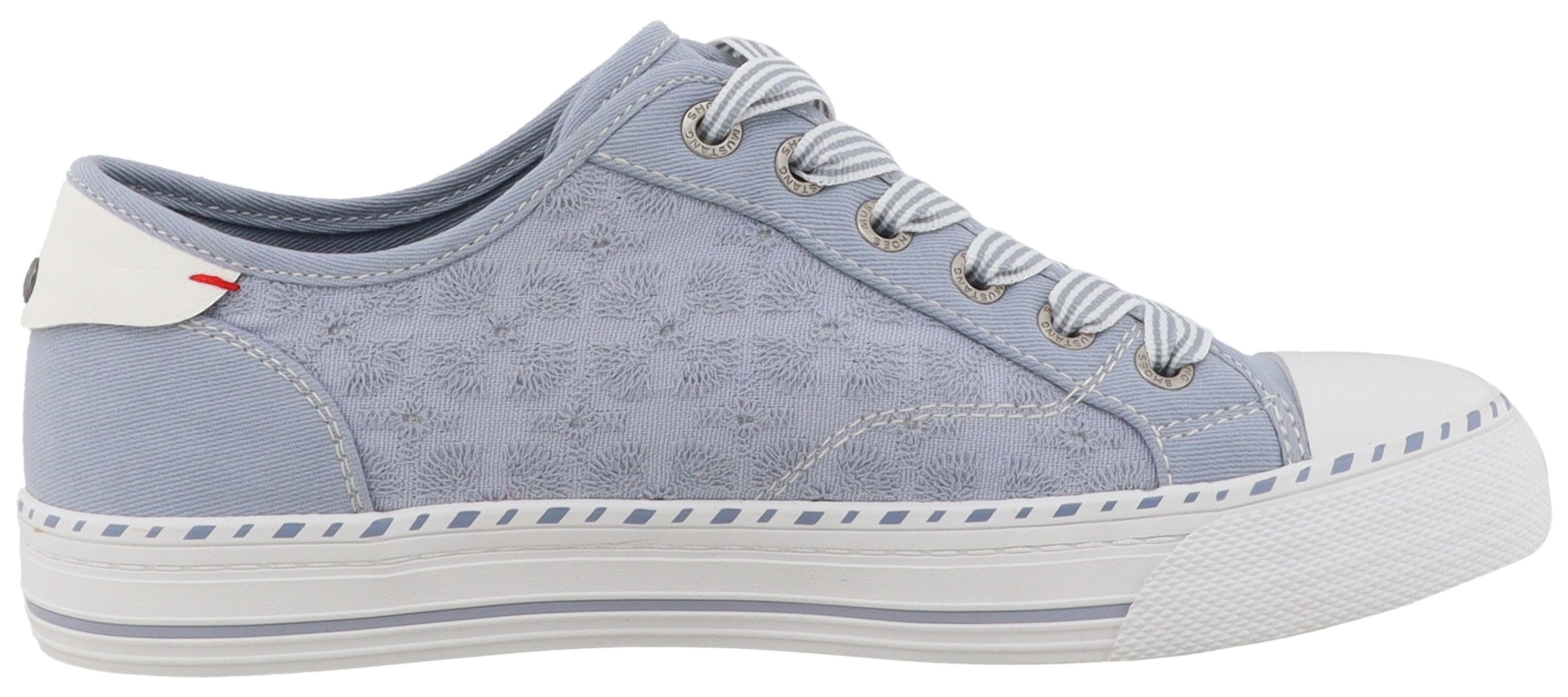 Mustang Shoes Plateausneaker »Magdalena«  Freizeitschuh, Halbschuh, Schnürschuh mit schöner Stickerei