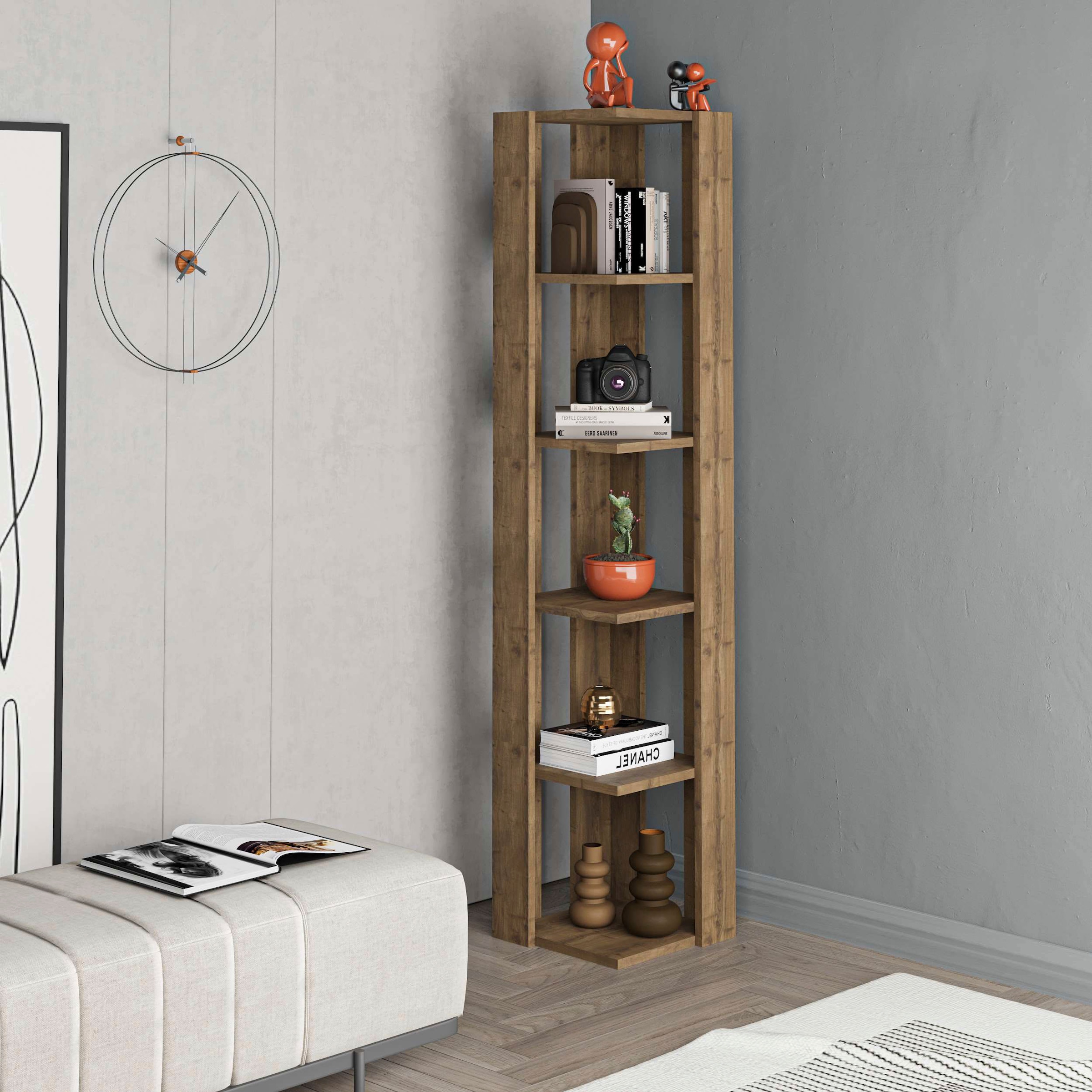 Decortie Eckregal »Nati Eckregal«, (Packung), Leichte Montage, Lagerung, Platzsparend