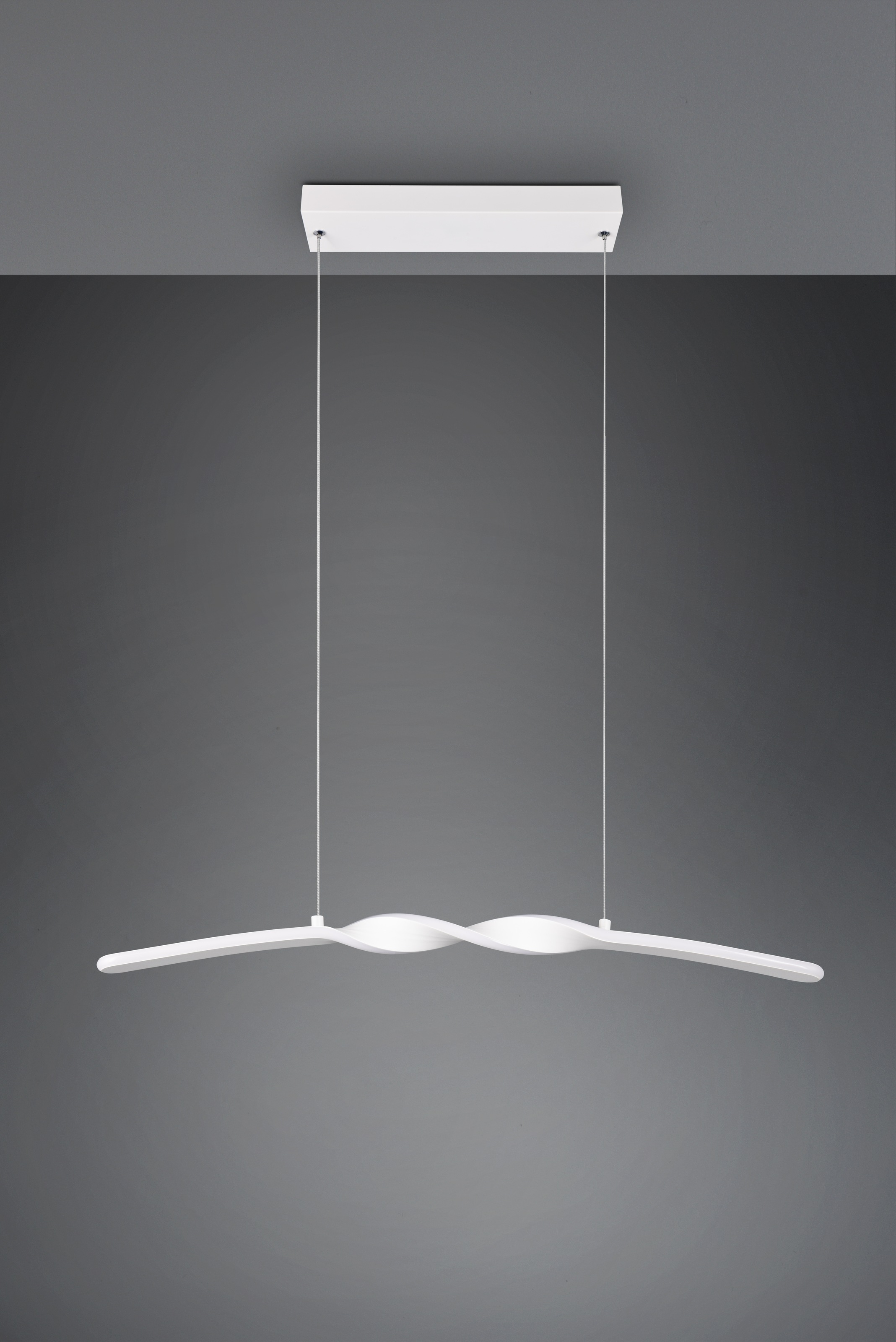 REALITY Leuchten LED Pendelleuchte »GINKO, Hängeleuchte LED 18W 2100 Lumen 4000K kaltweiß«, 1 flammig, Leuchtmittel LED-Board | LED fest integriert, Hängelampe Esszimmer, höhenverstellbar bis max 150cm, Breite 79 cm