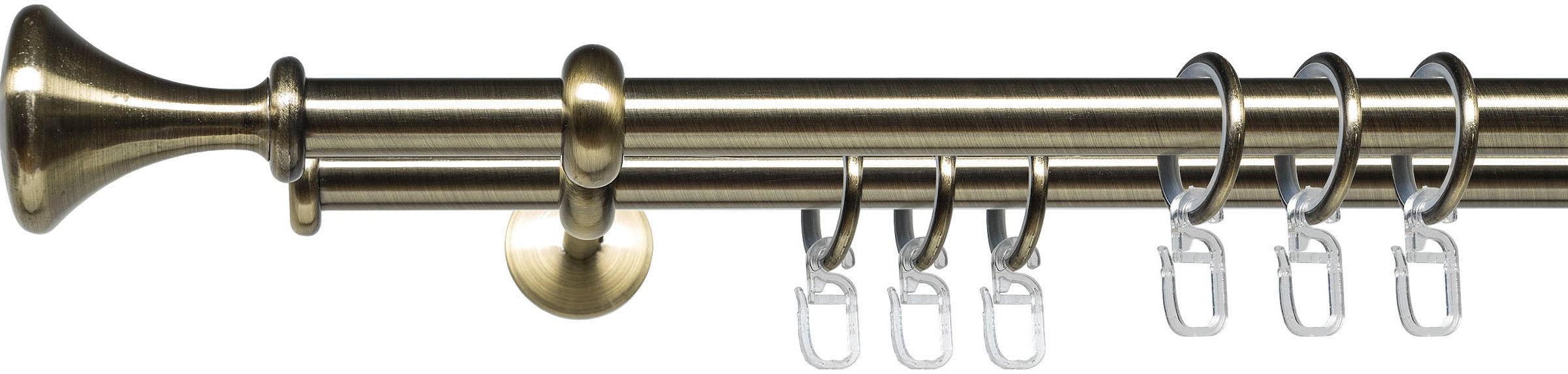 Liedeco Gardinenstange »Esp Kegel« Ø 16 mm 2 läufig-läufig Fixmaß 2-läufig günstig online kaufen