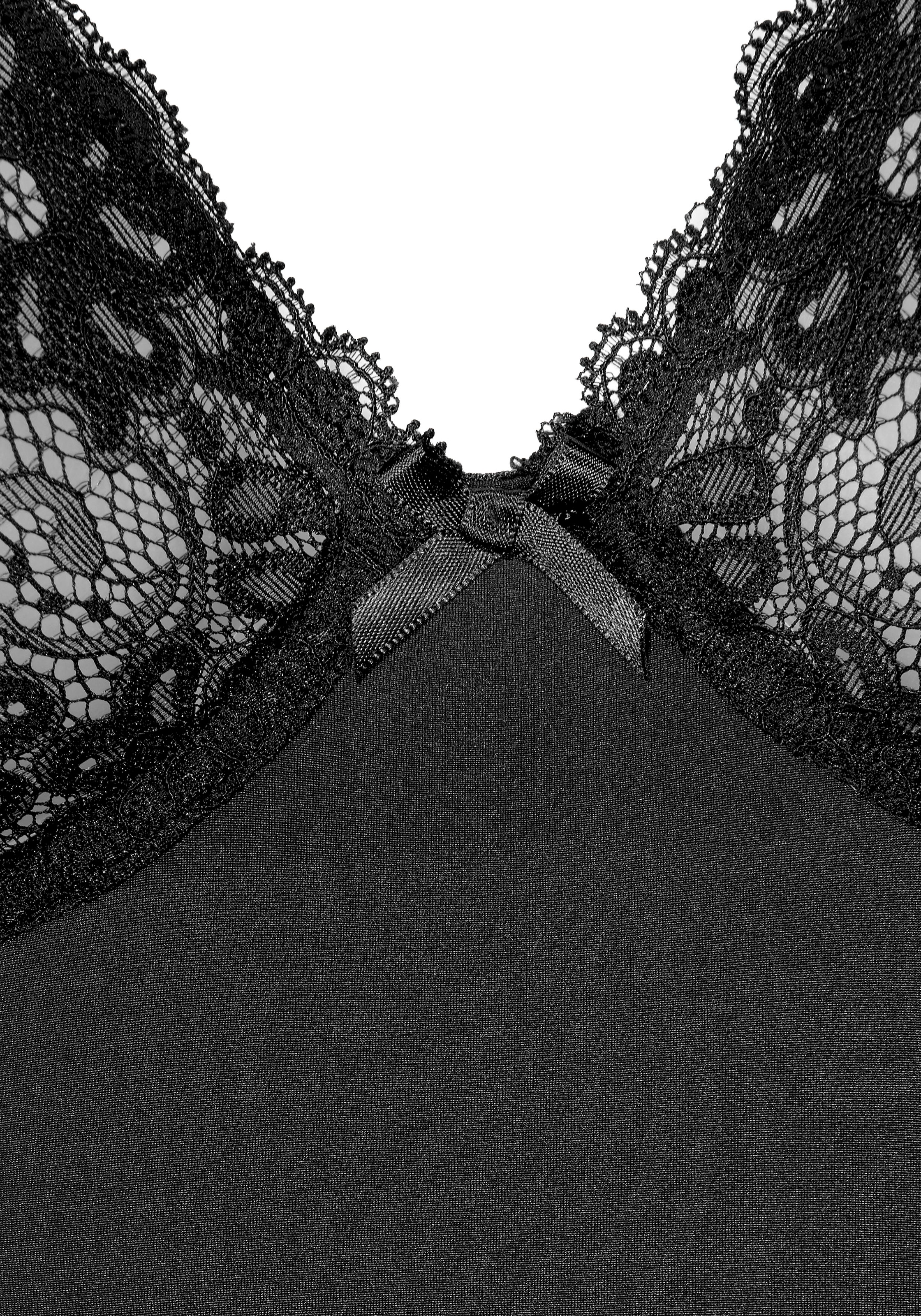 petite fleur gold Set: Corsage, (2 tlg., mit String), mit Strapshaltern, sexy Dessous, Reizwäsche