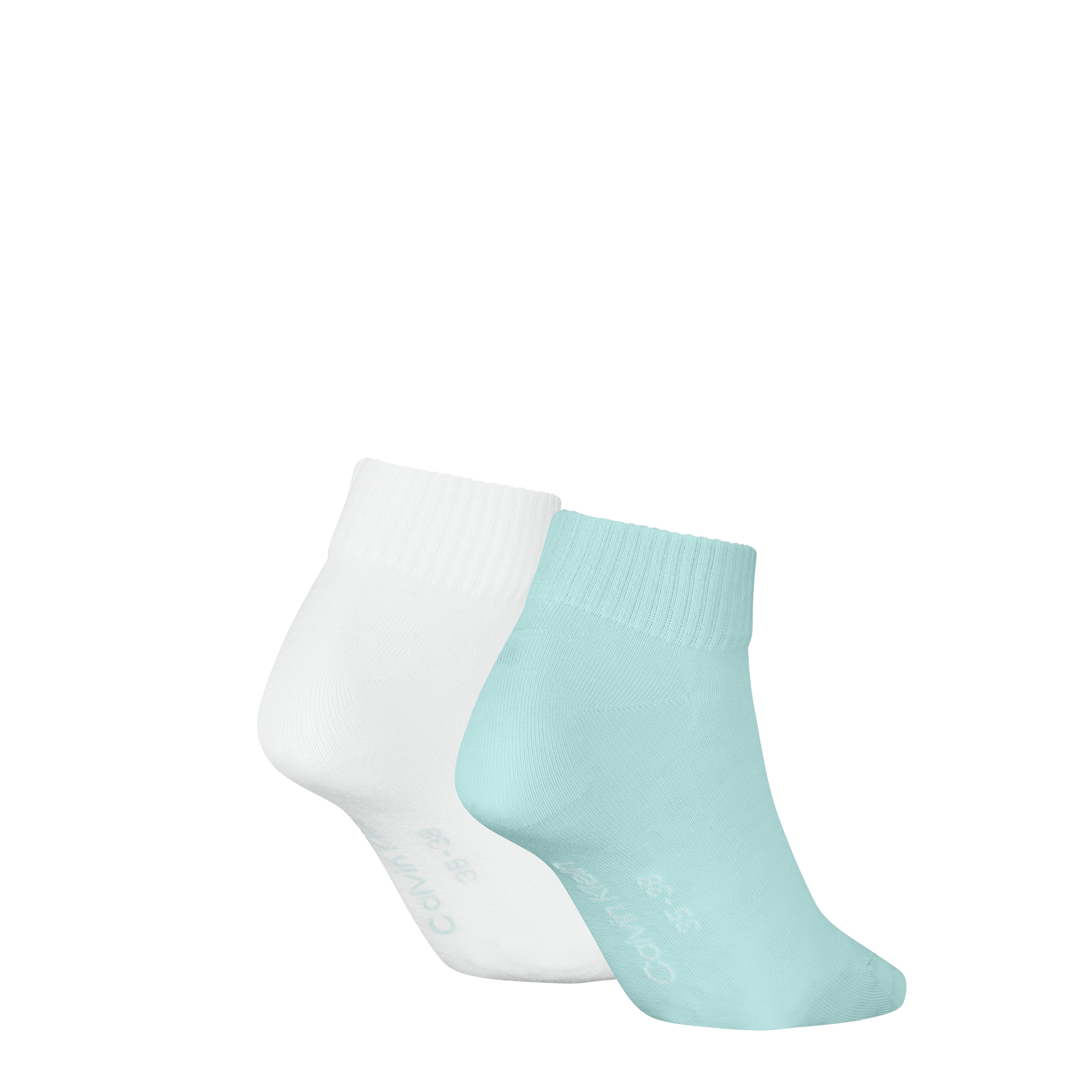 Calvin Klein Jeans Kurzsocken »CKJ WOMEN QUARTER 2P MONOGRAM«, (2 Paar, 2 Paar), mit Logostickerei