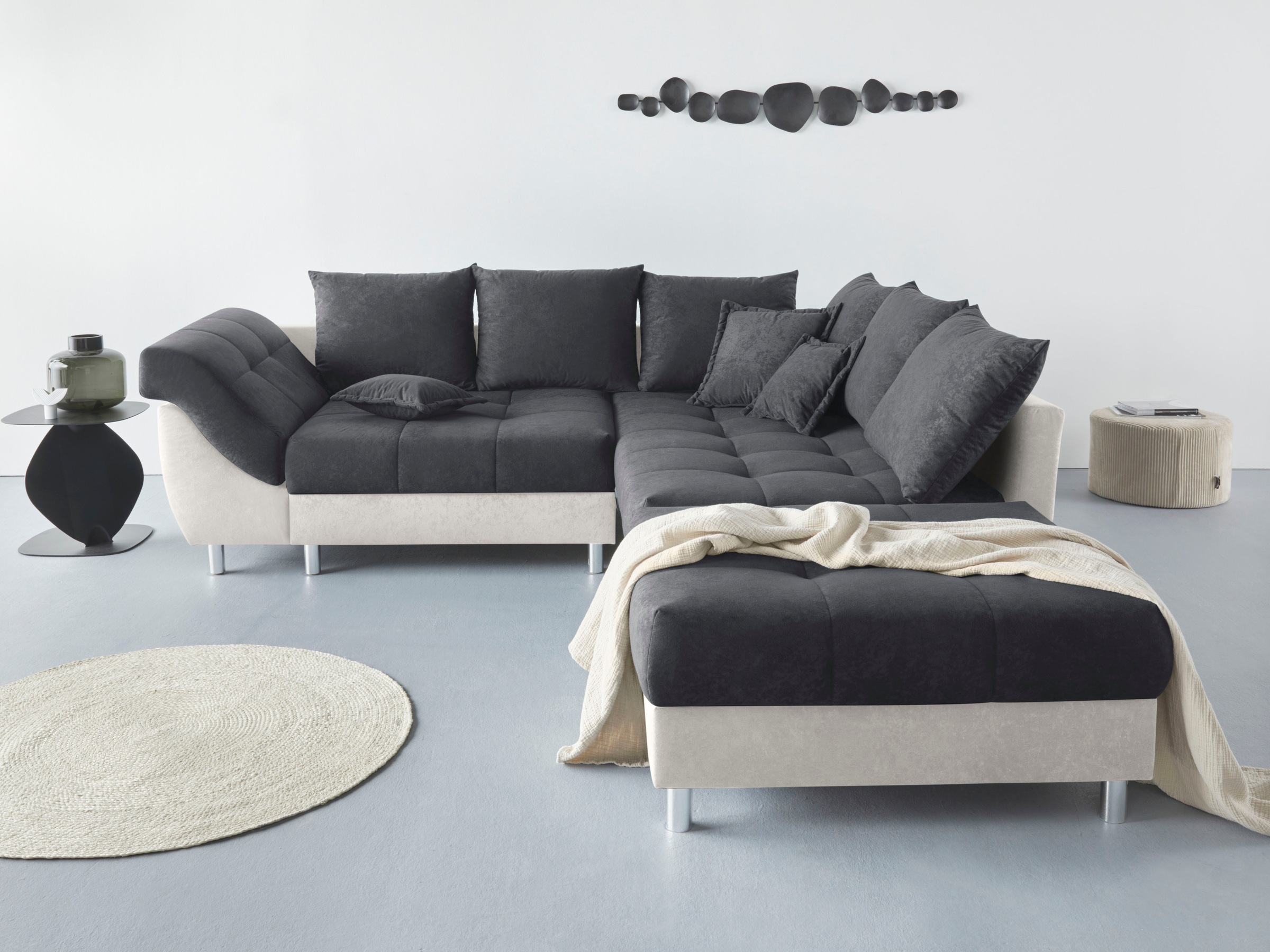 COLLECTION AB Ecksofa »(Spar-Set) Innsbruck L-Form und Hocker«, (Spar-Set), günstig online kaufen